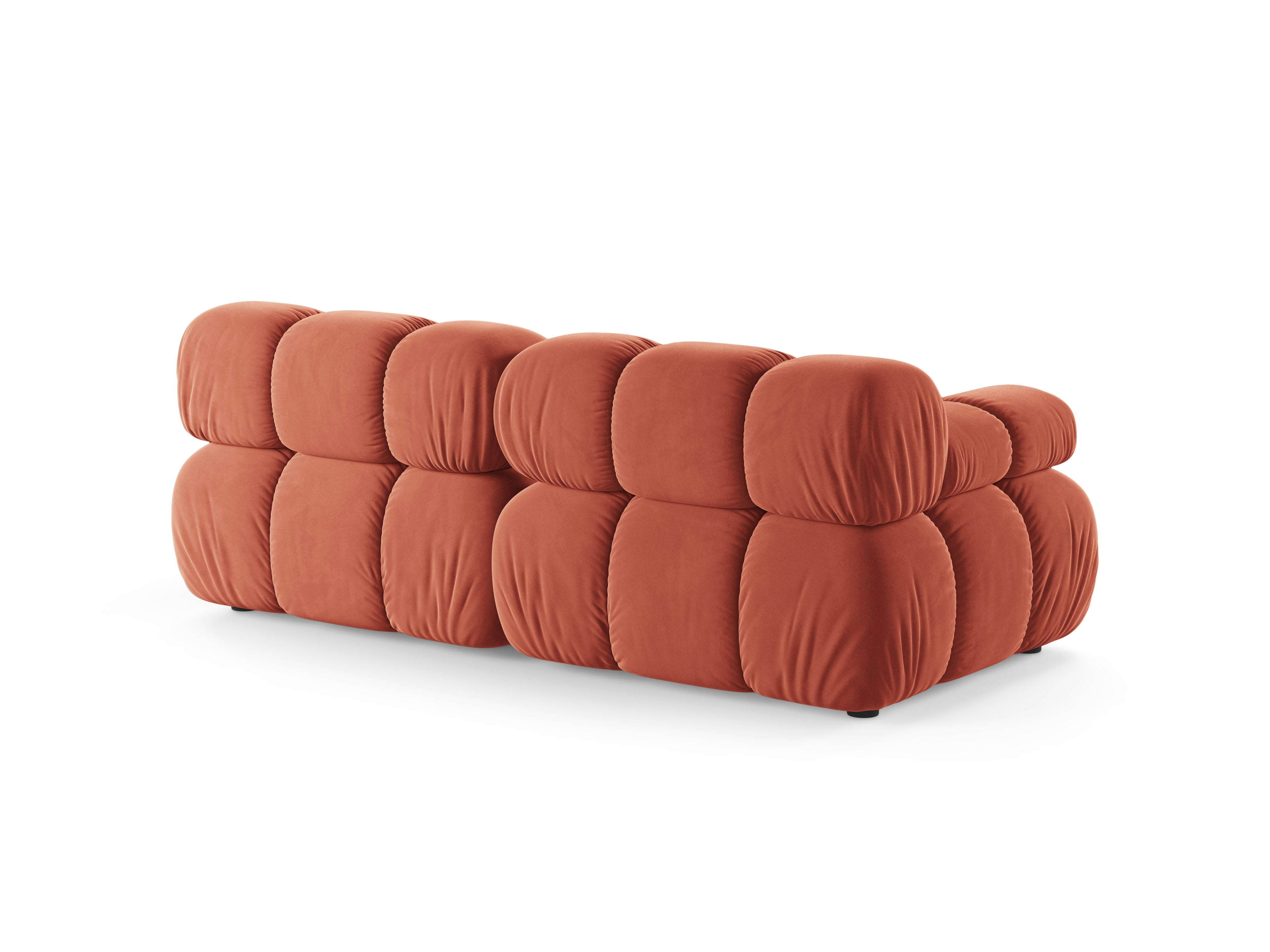 Modulaire 2-zitsbank BELLIS in koraalvelours
