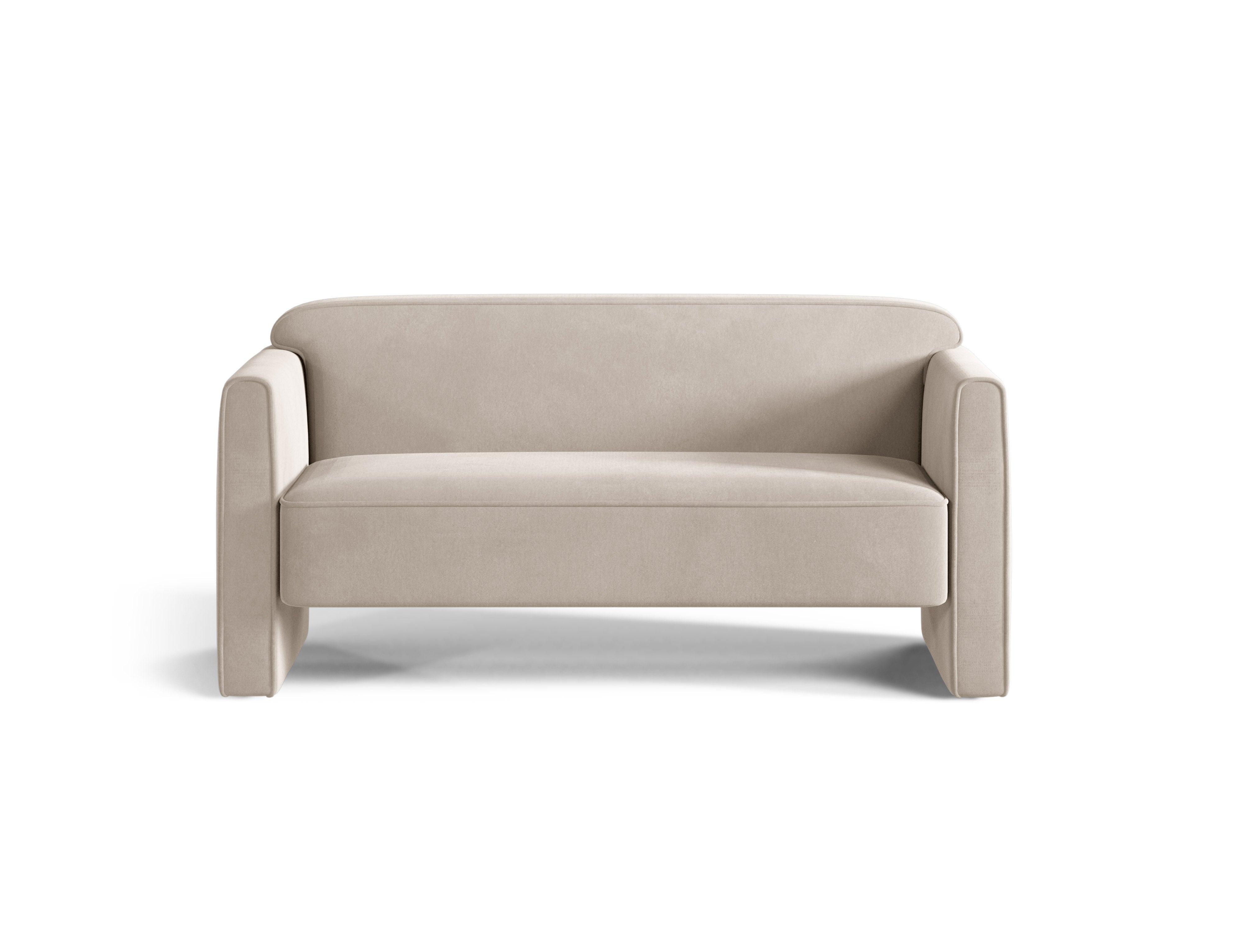 Sofa 2-zits fluwelen ABBY beige