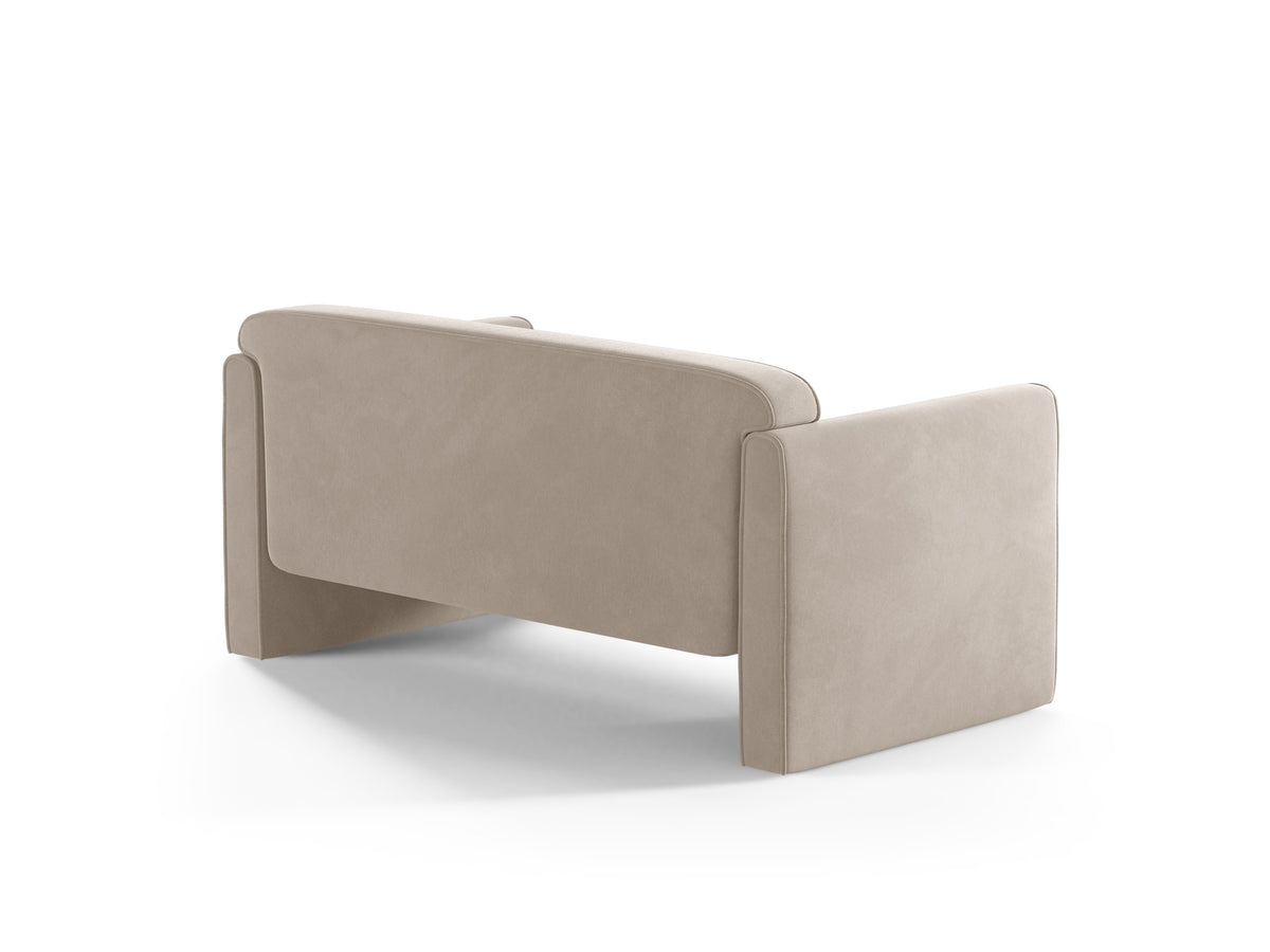 Sofa 2-zits fluwelen ABBY beige
