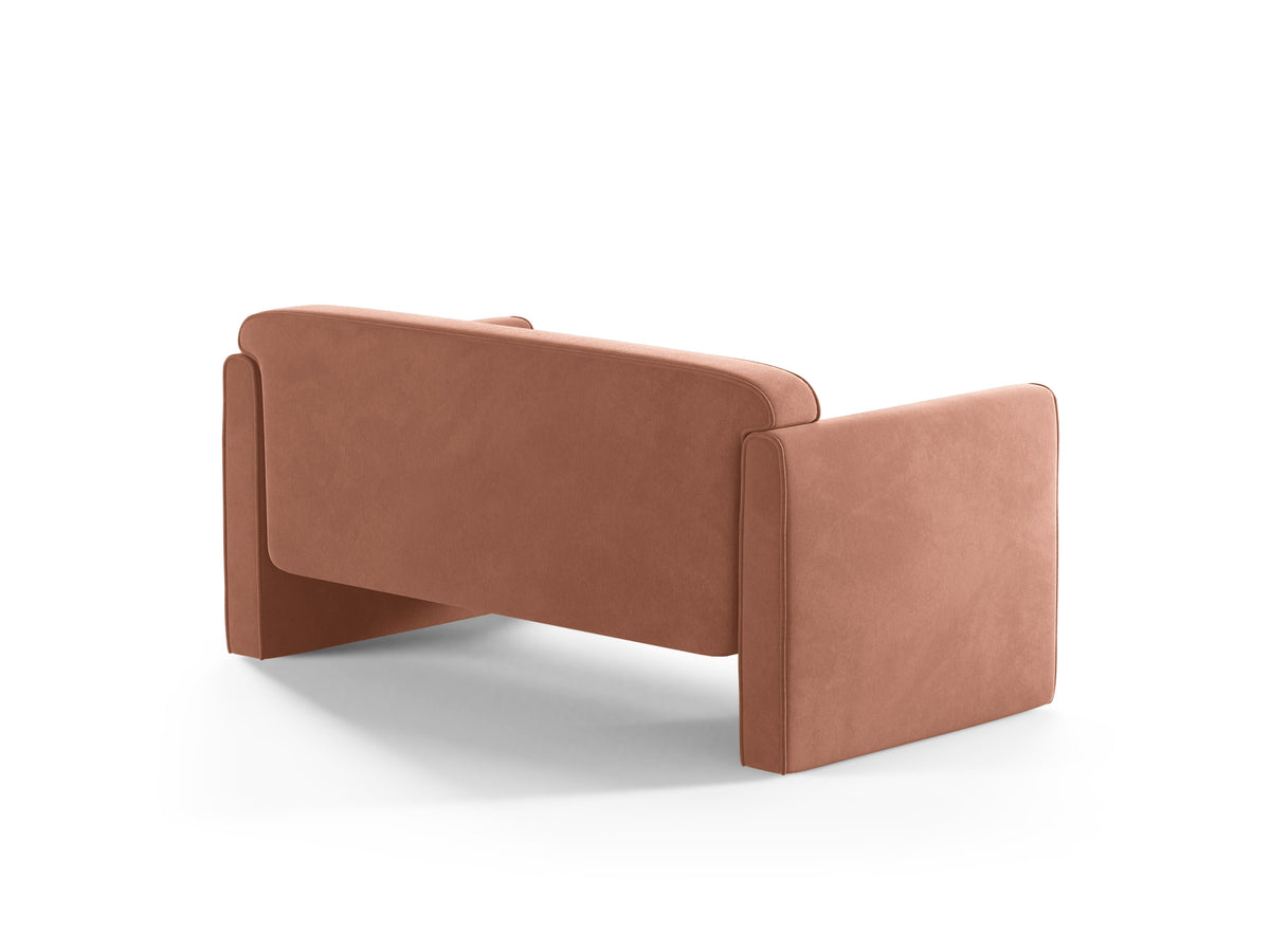 Sofa 2-zits fluwelen ABBY roze