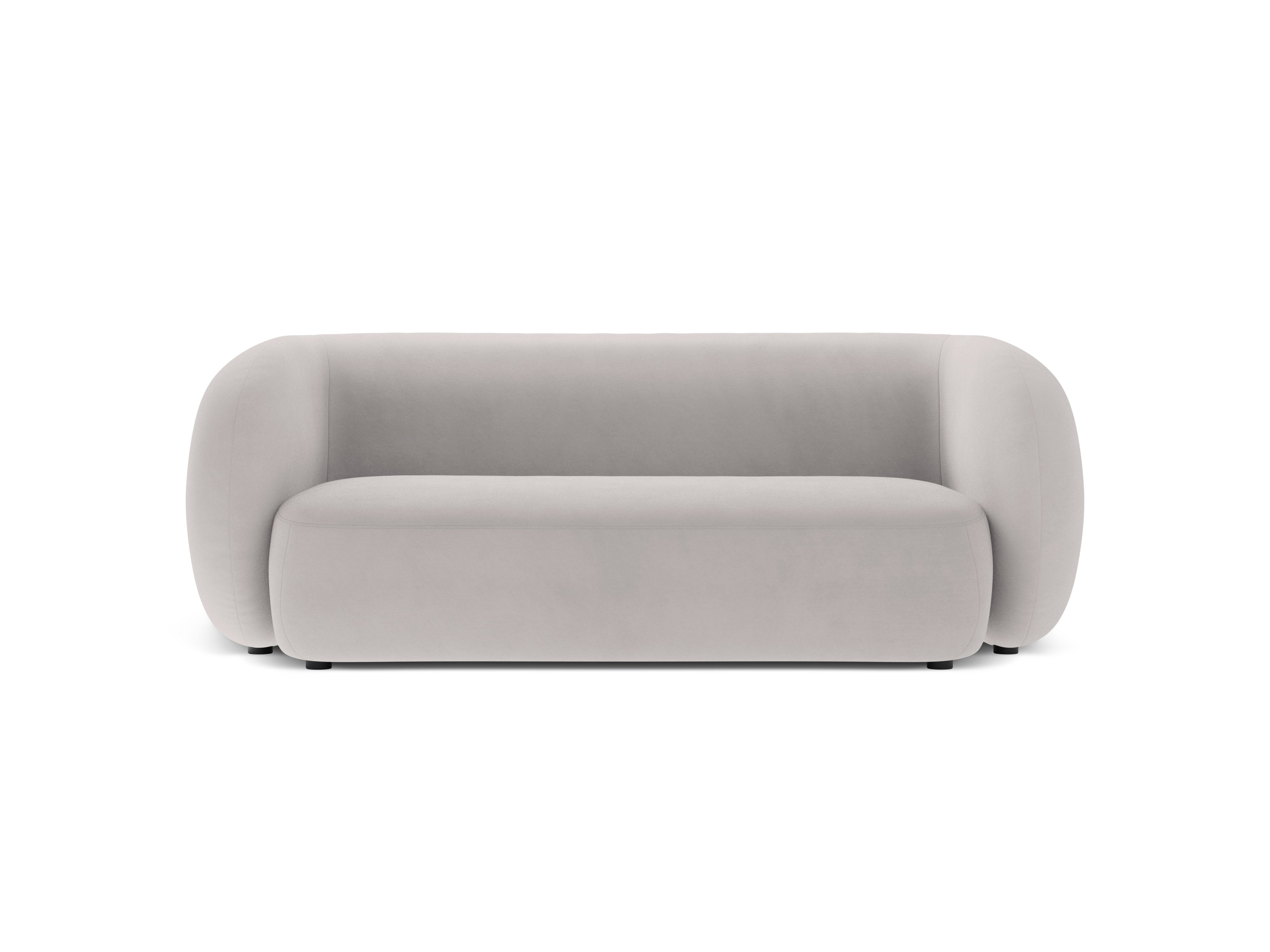 Velvet 2-Seater Sofa KATE Light Gray