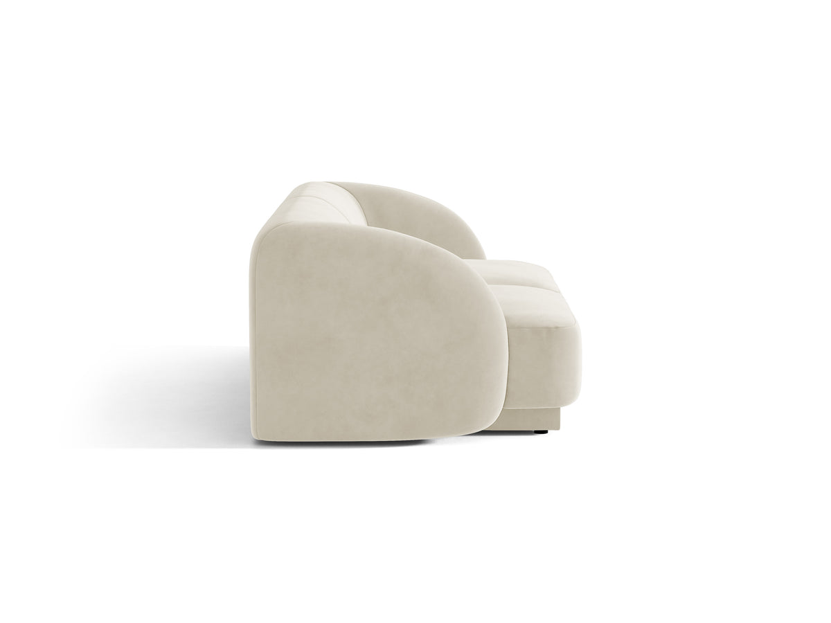 Sofa van fluweel voor 2 personen MILEY beige