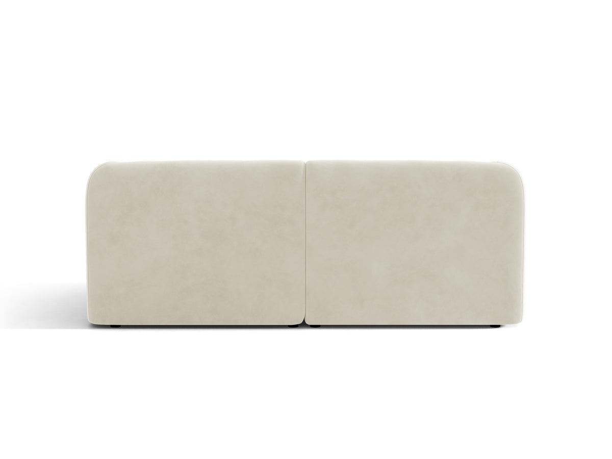 Sofa van fluweel voor 2 personen MILEY beige