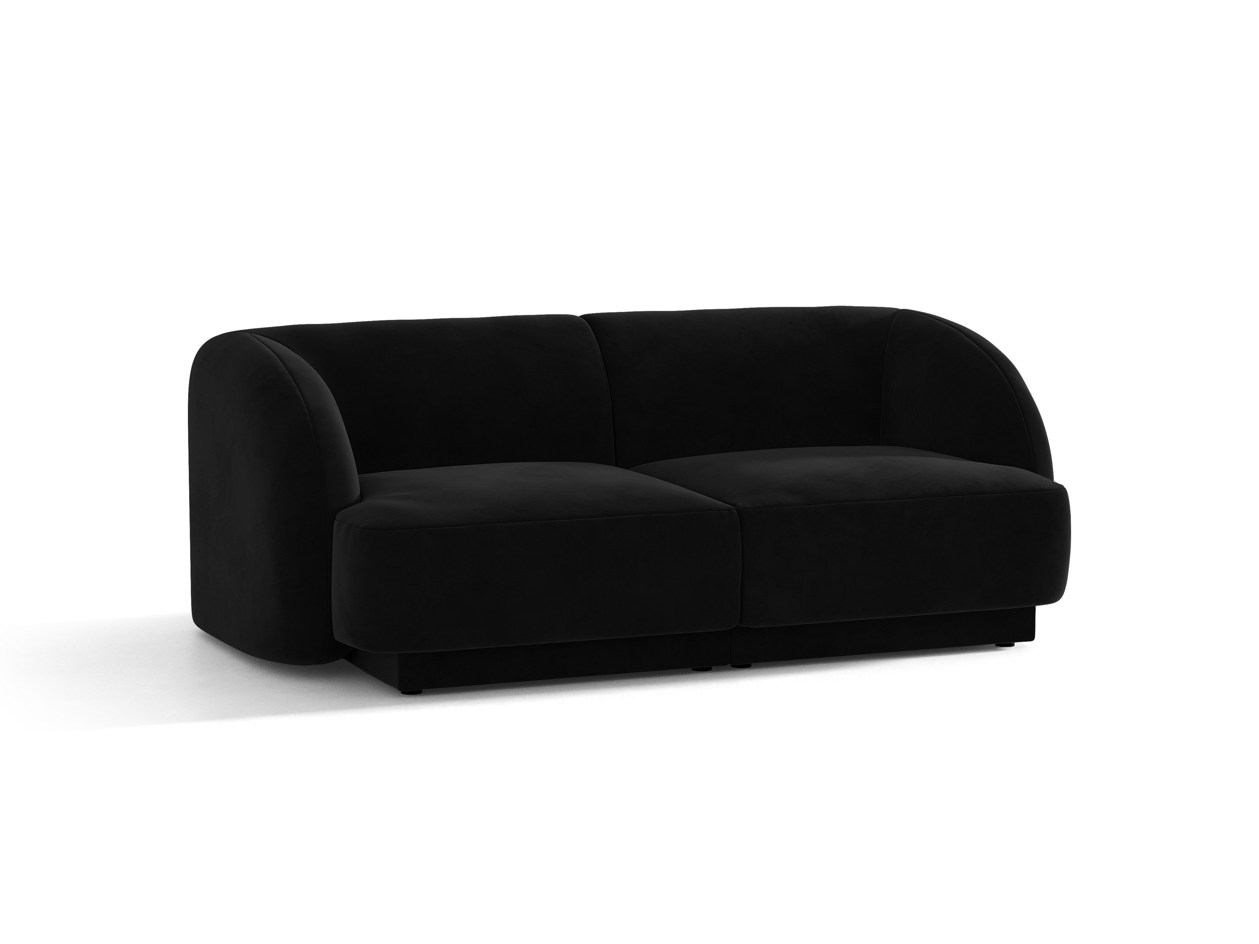 Sofa van fluweel voor 2 personen MILEY zwart