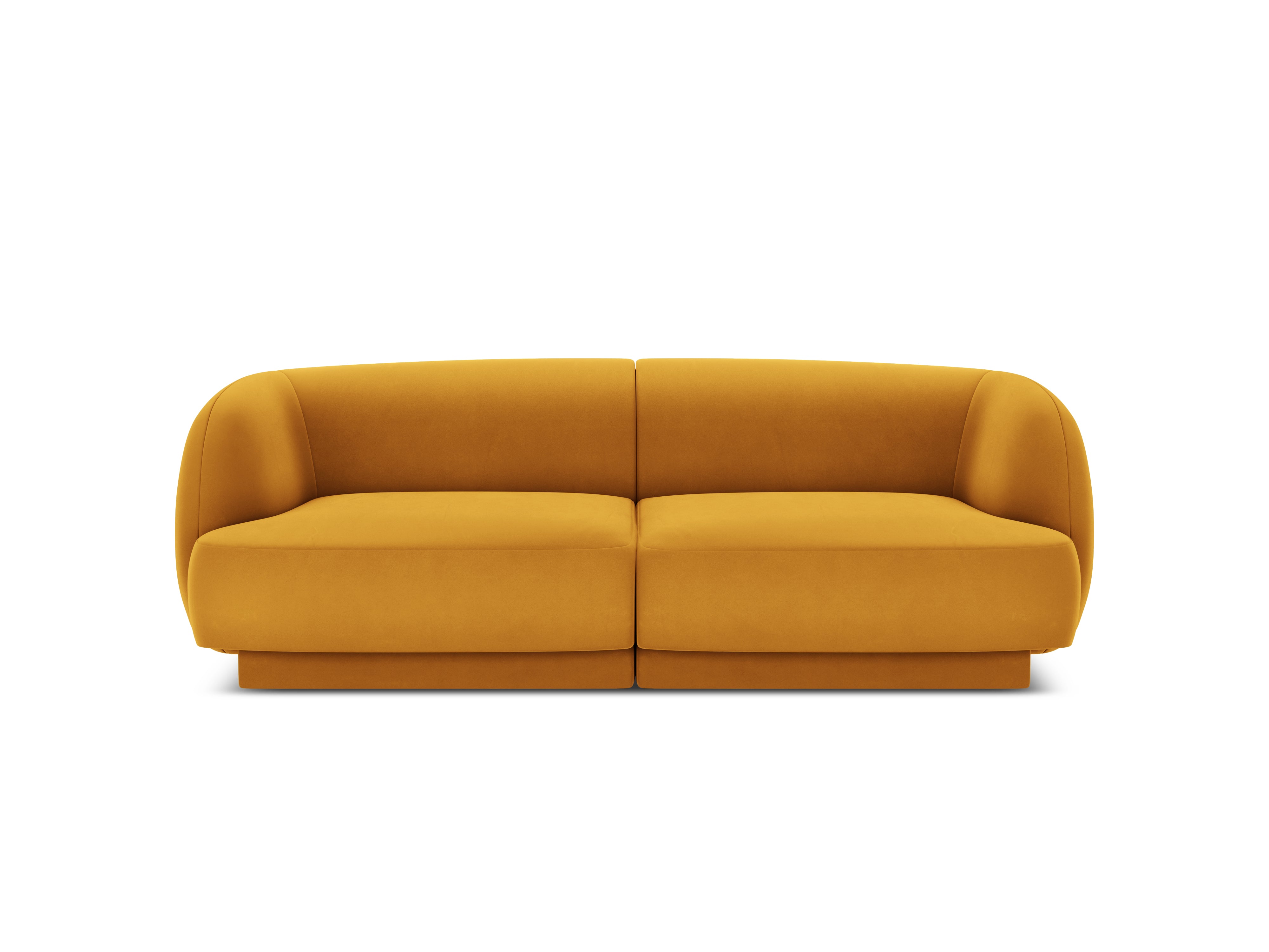 Sofa aksamitna 2-osobowa MILEY żółty Micadoni    Eye on Design