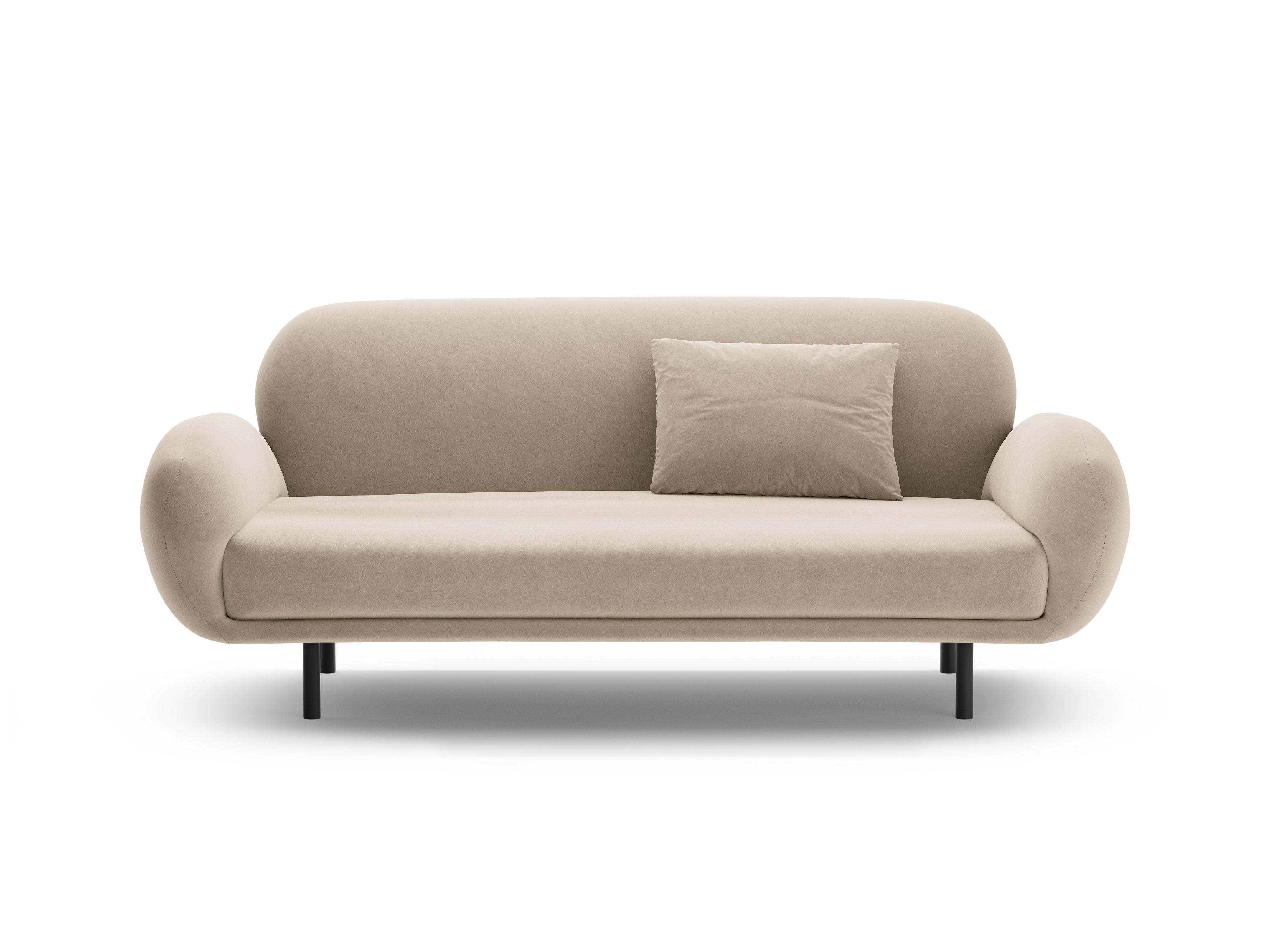 Sofa aus Samt 2,5-sitzig POPPY ecru