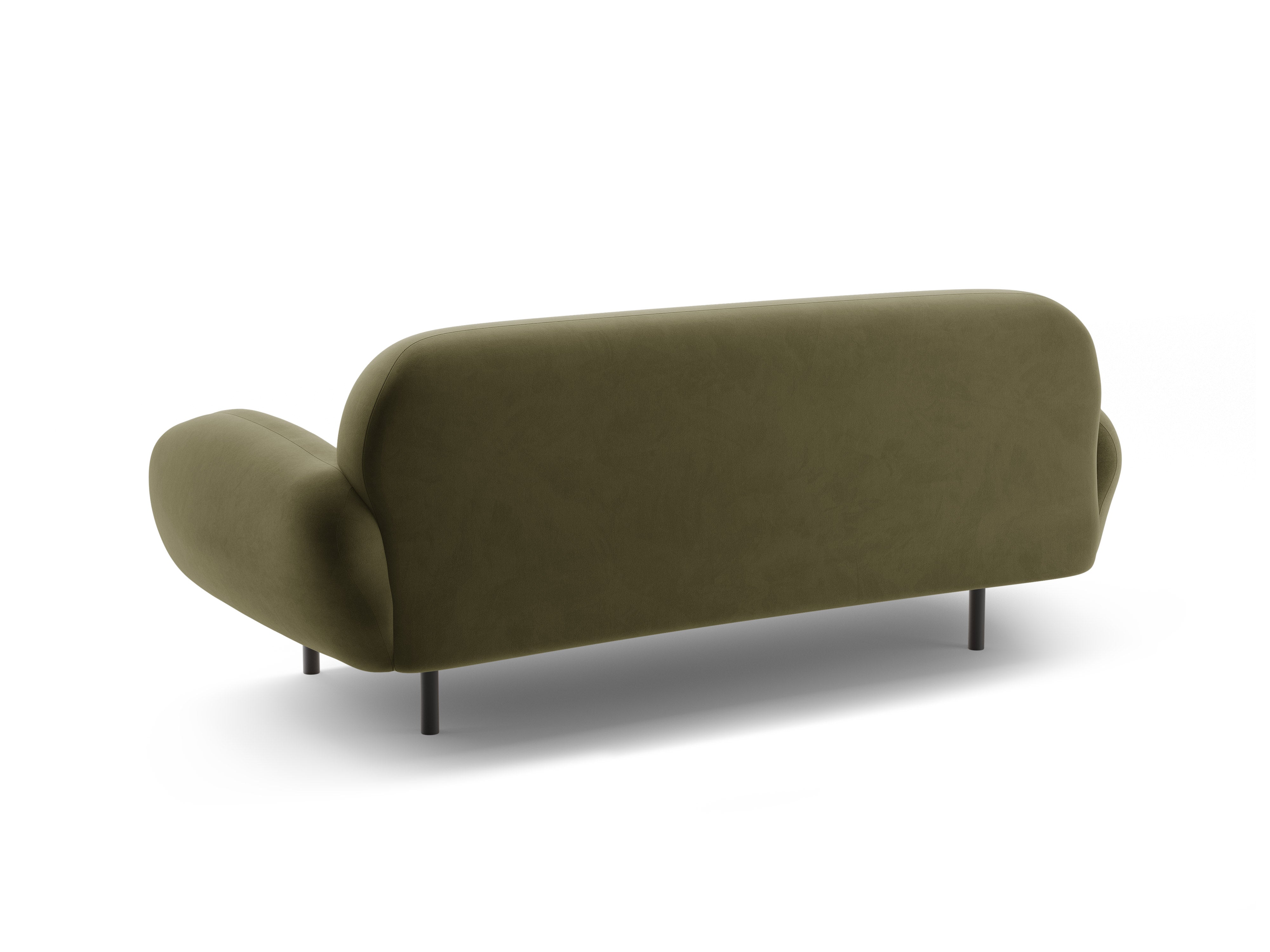 Sofa van fluweel 2,5-persoons POPPY groen