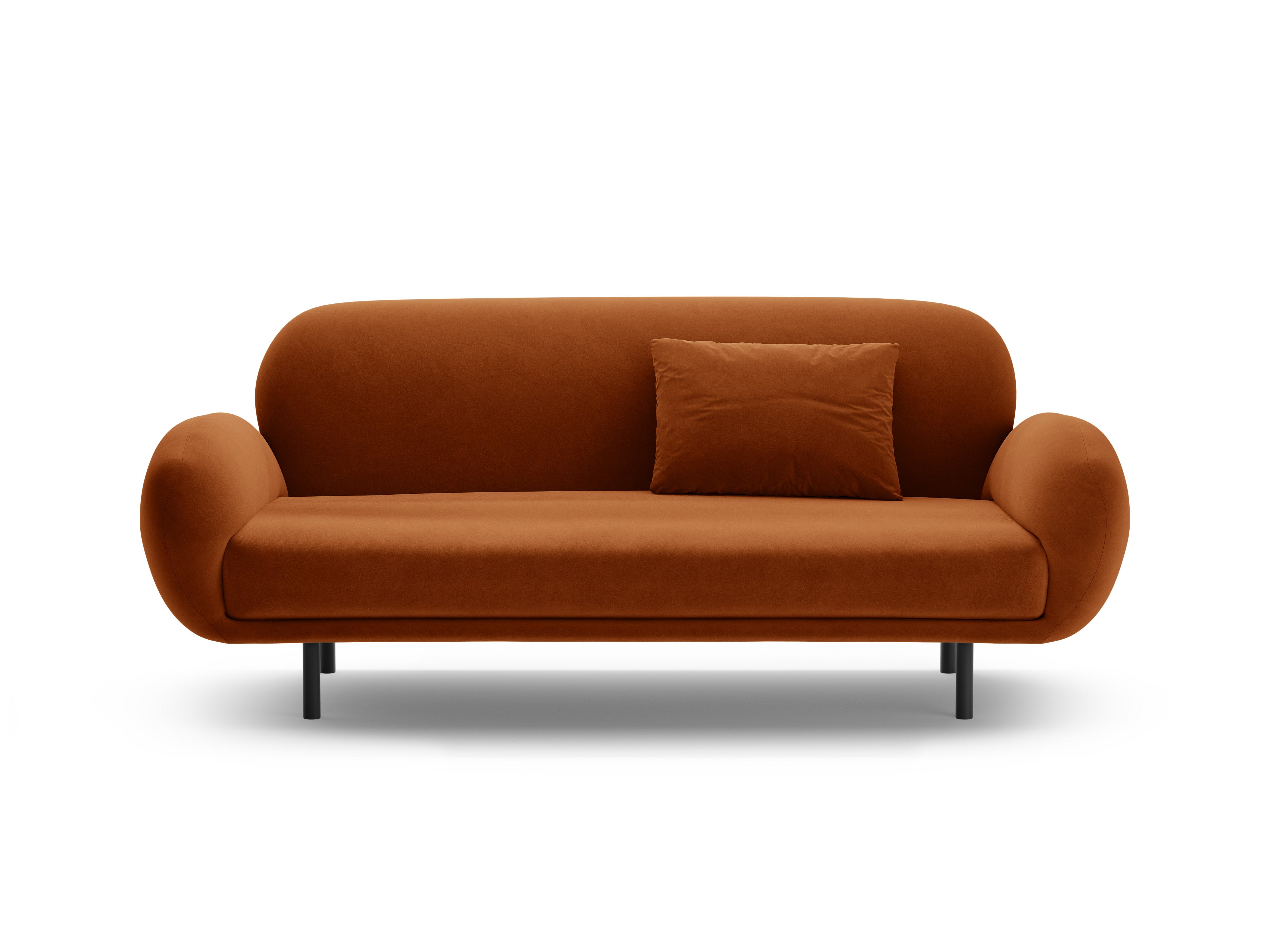Velvet sofa 2.5-seater POPPY terracotta
