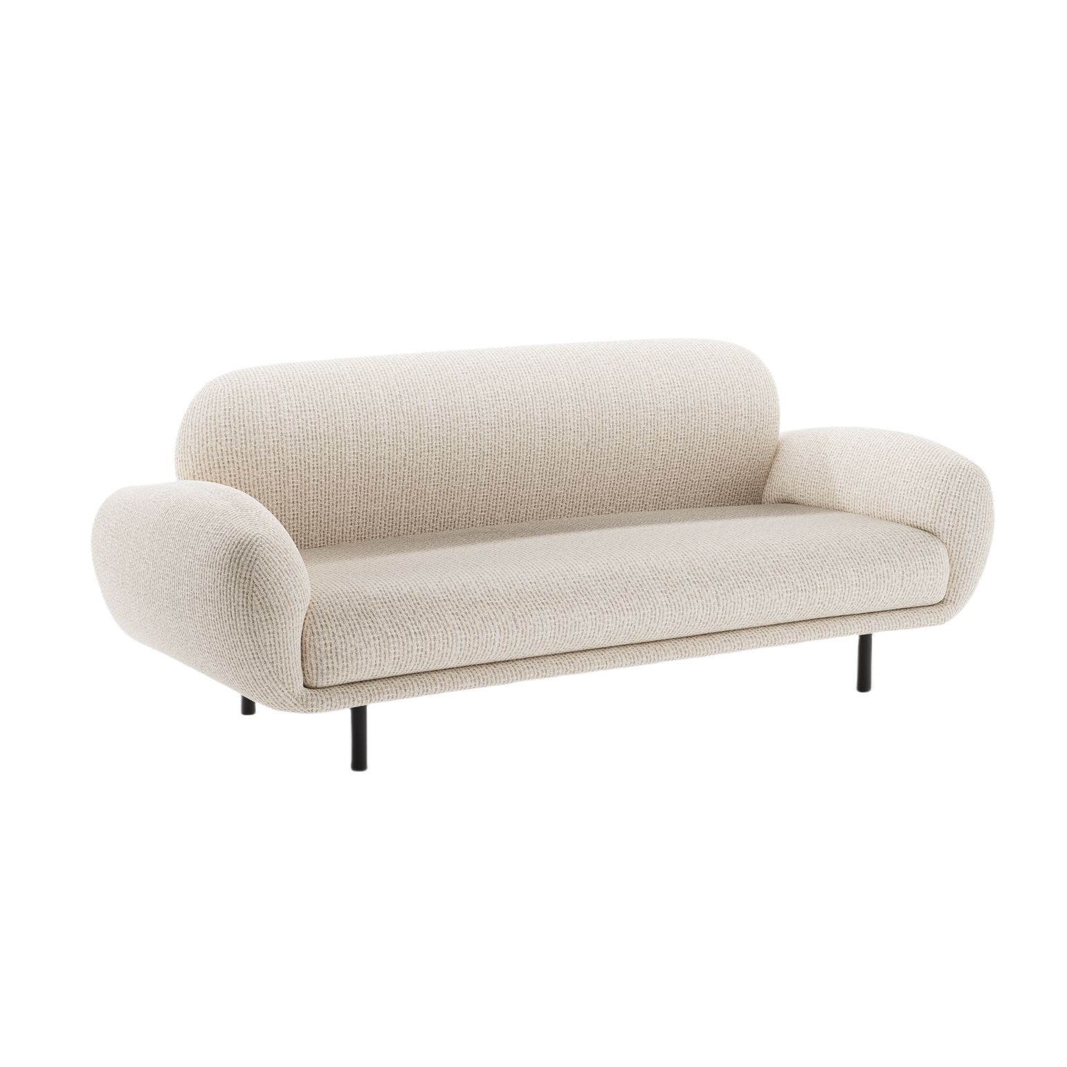 Sofa 2,5-zits POPPY lichtbeige chenille