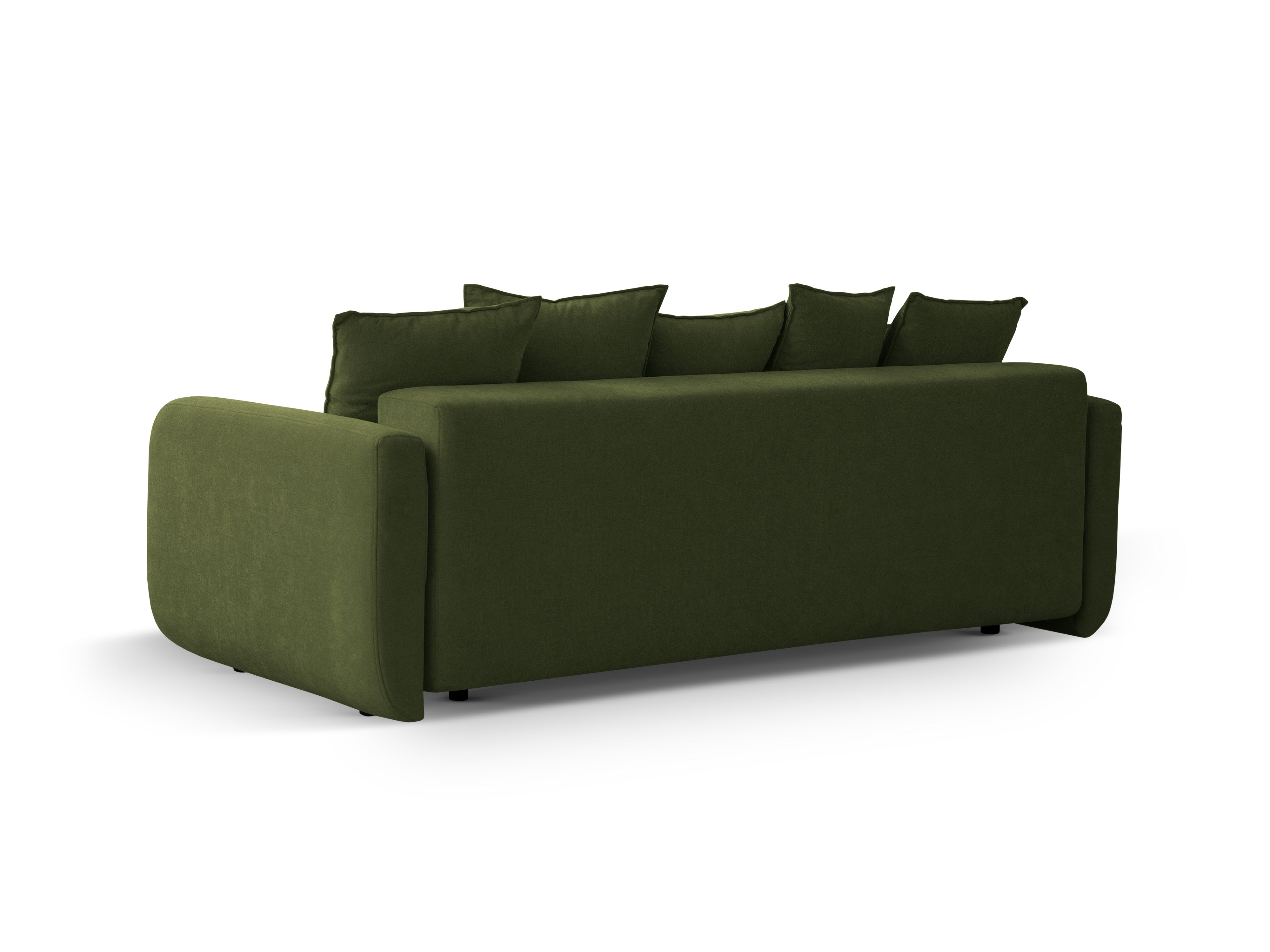 ELEN green chenille sofa with sleeping function