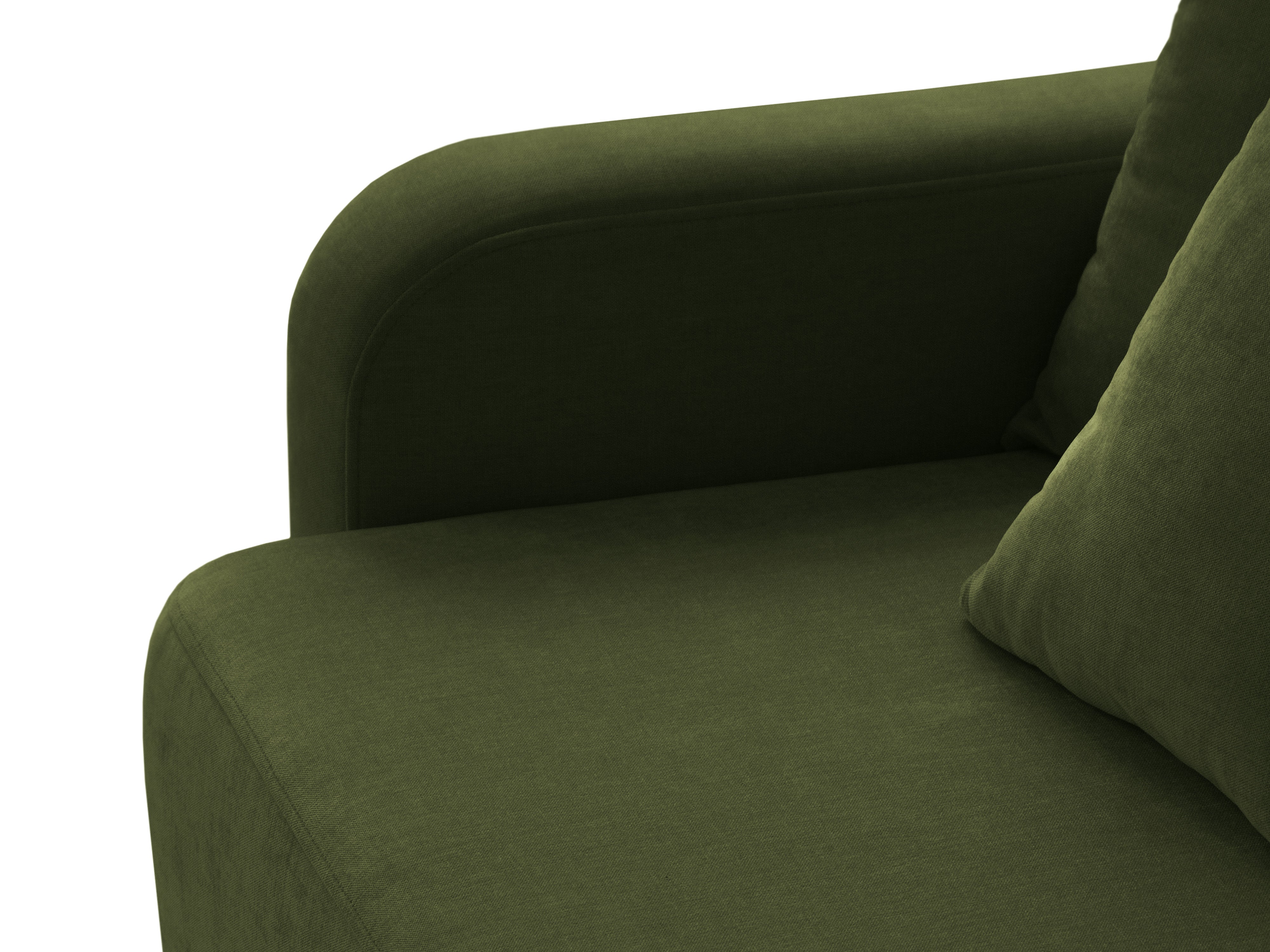 ELEN green chenille sofa with sleeping function