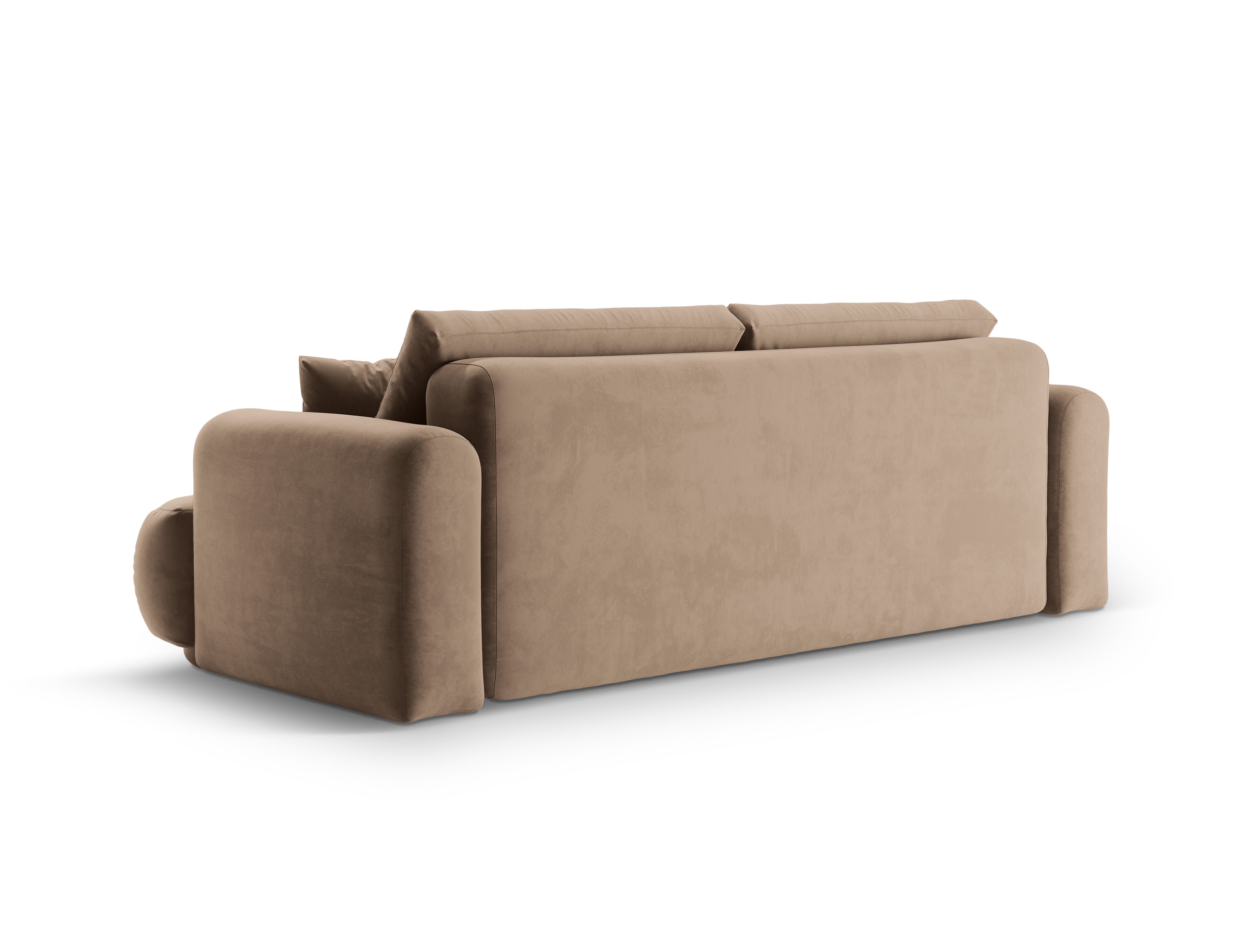 Velvet sofa with Ella Sleeping Dark Bench