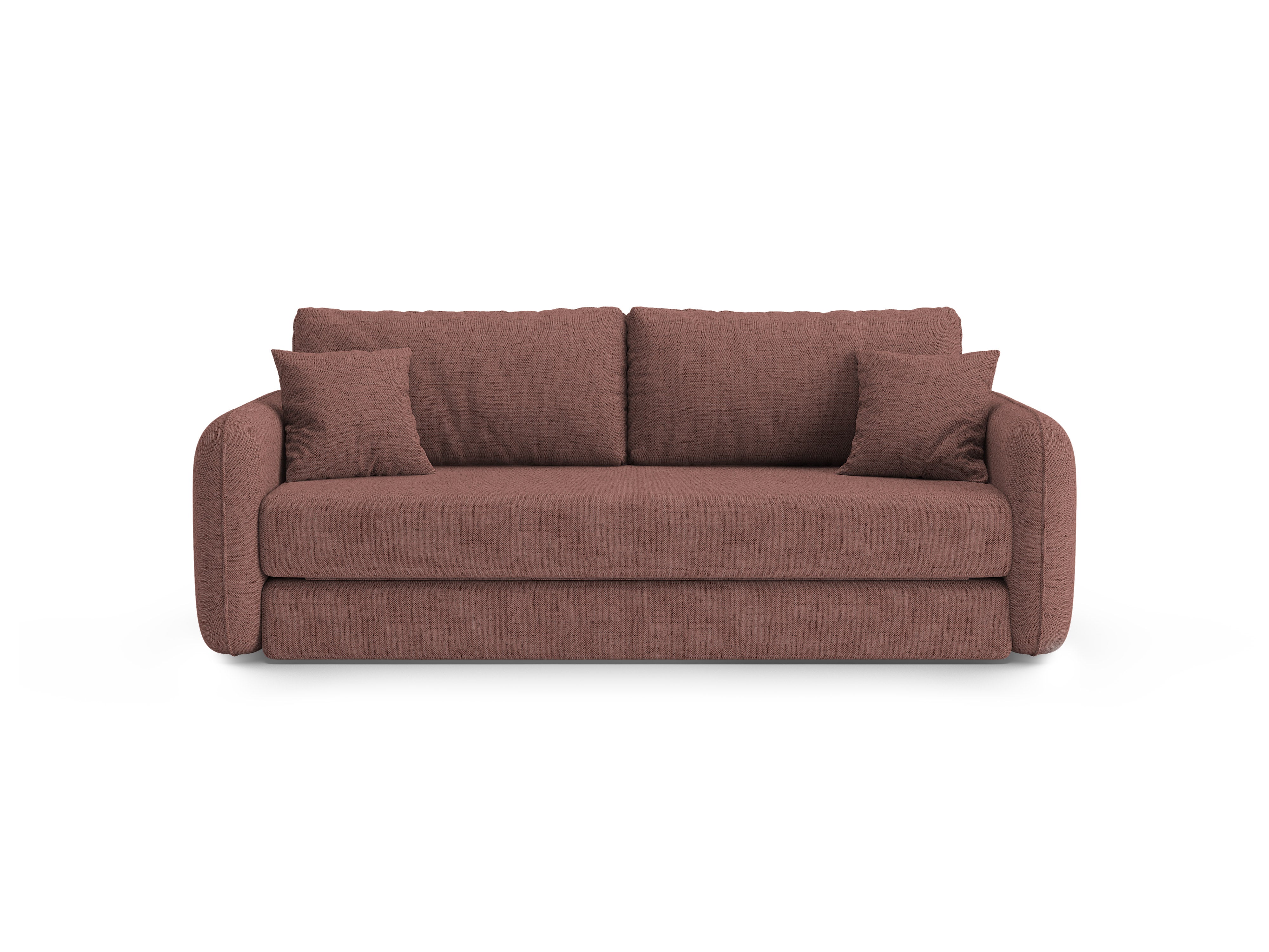 Sofa 3-sitzig mit Schlaffunktion DORMI dunkelrosa