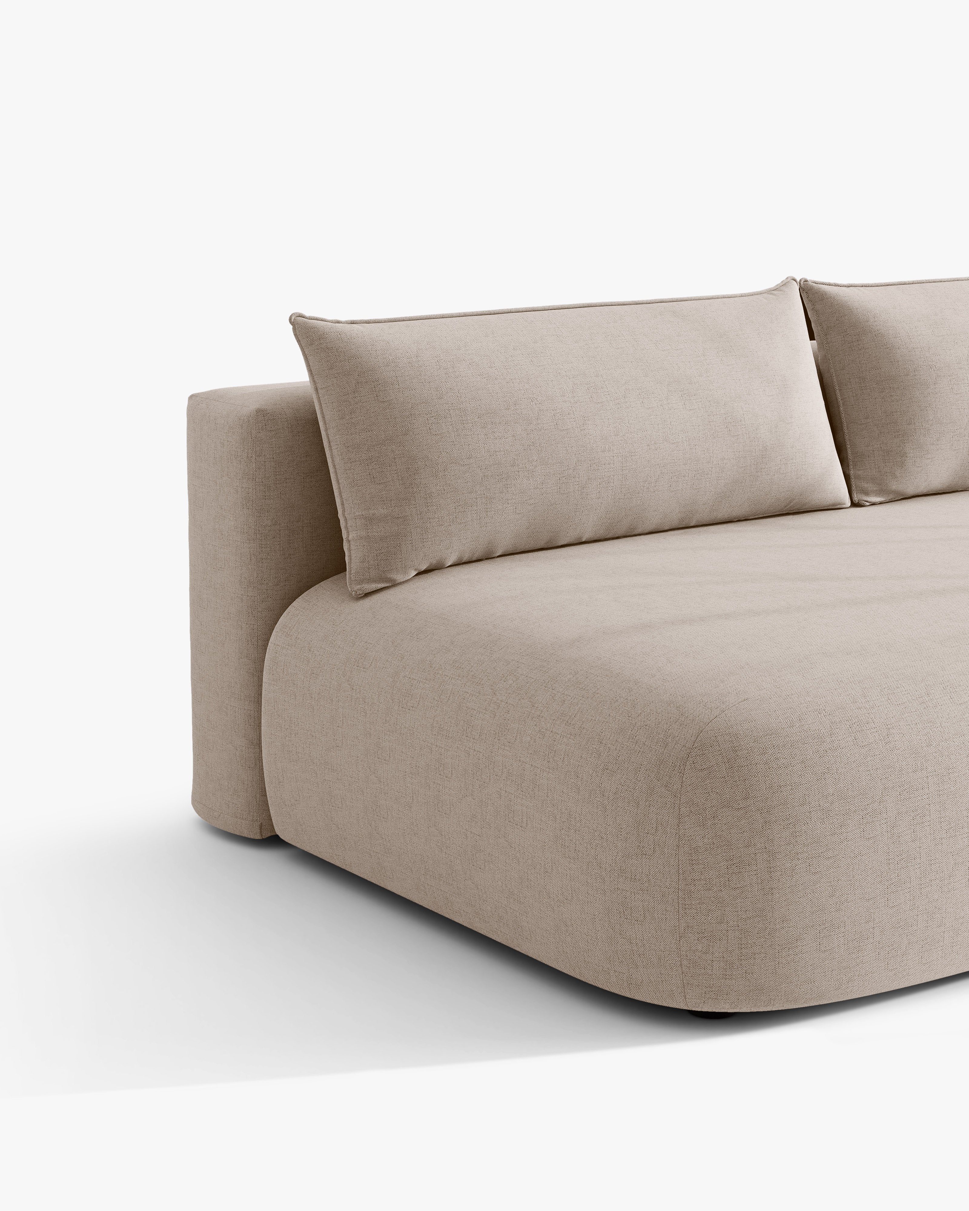 Sofa voor 3 personen met slaapfunctie HENA cappuccino