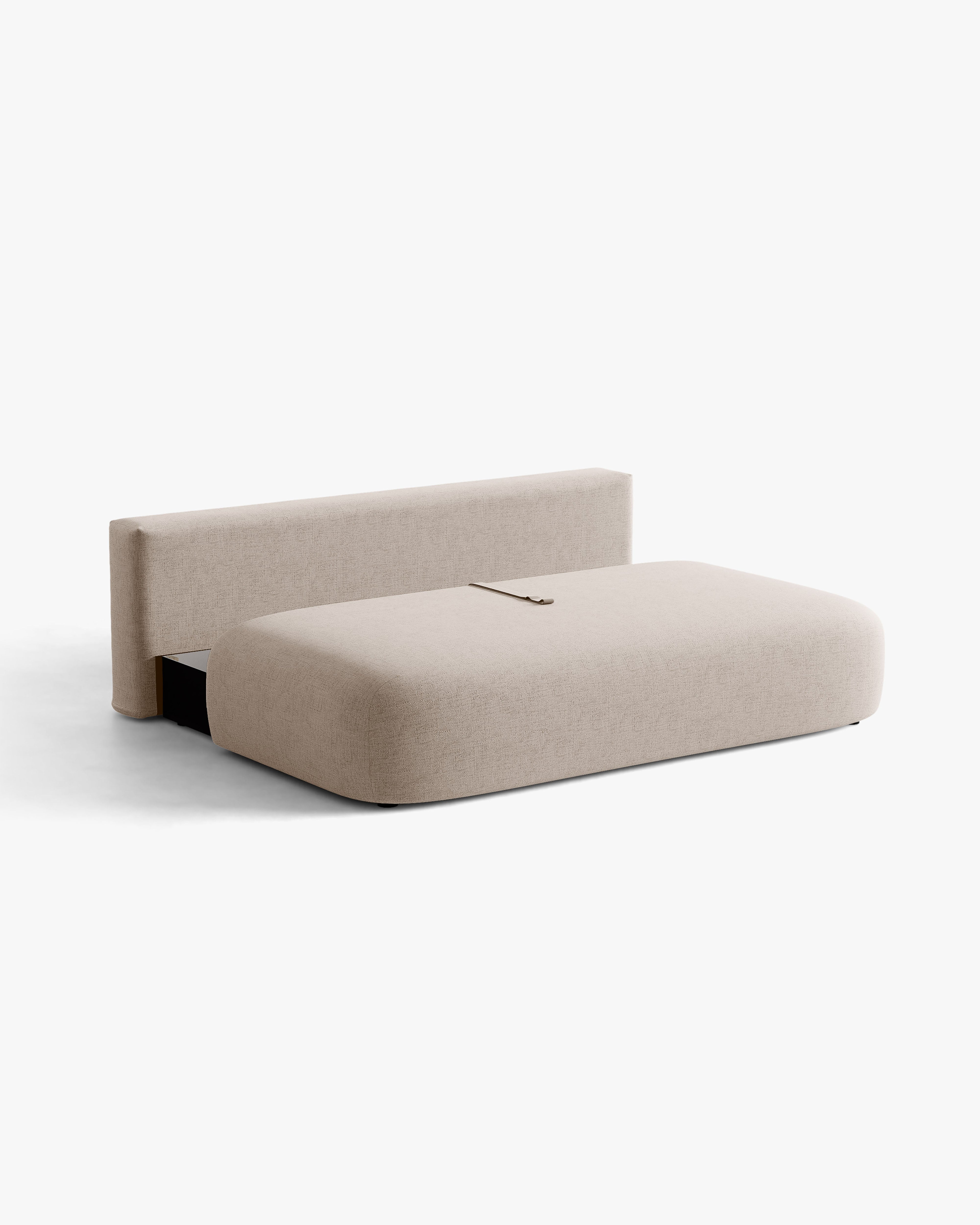 Sofa voor 3 personen met slaapfunctie HENA cappuccino