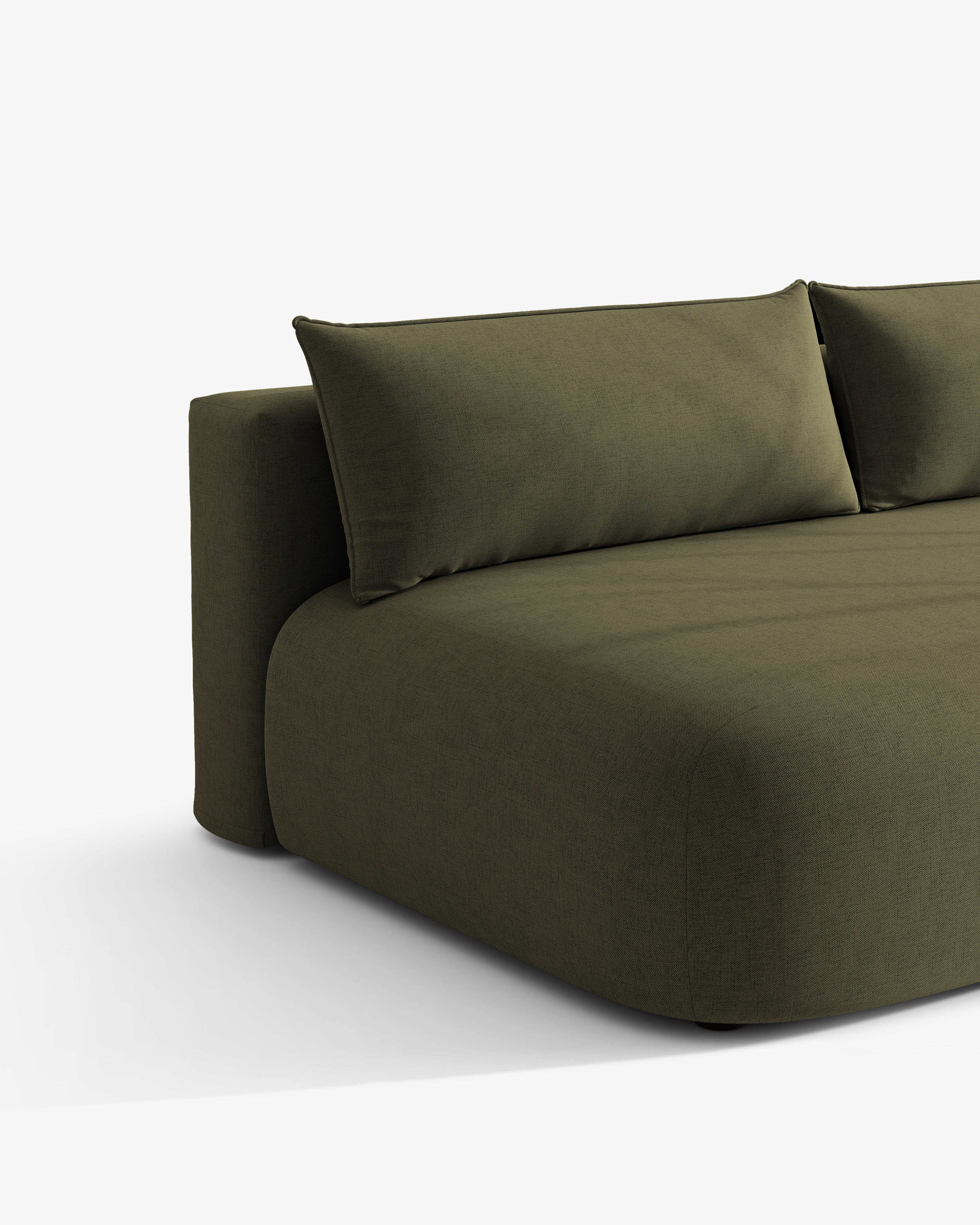 Sofa voor 3 personen met slaapfunctie HENA in groen