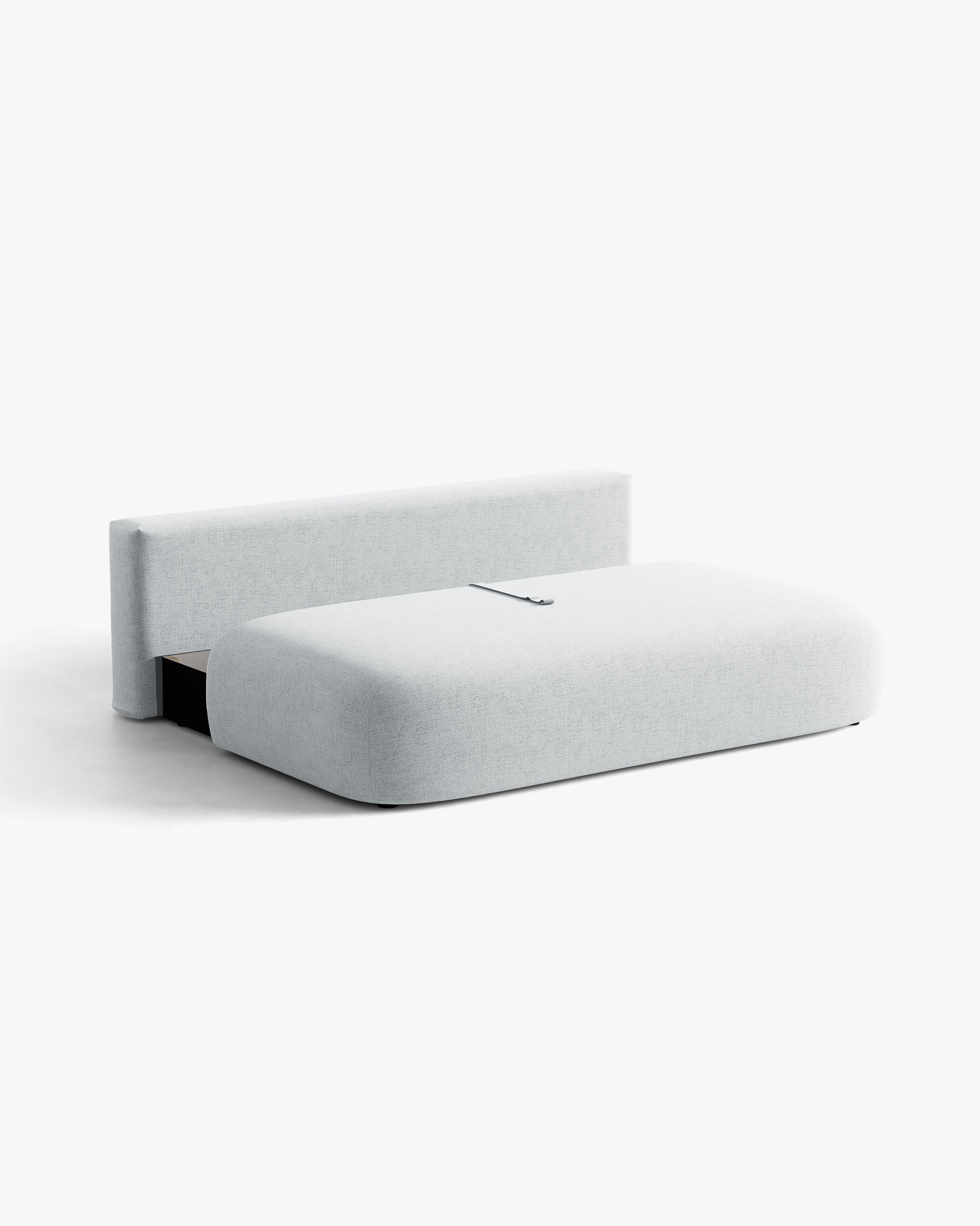Sofa voor 3 personen met slaapfunctie HENA lichtgrijs