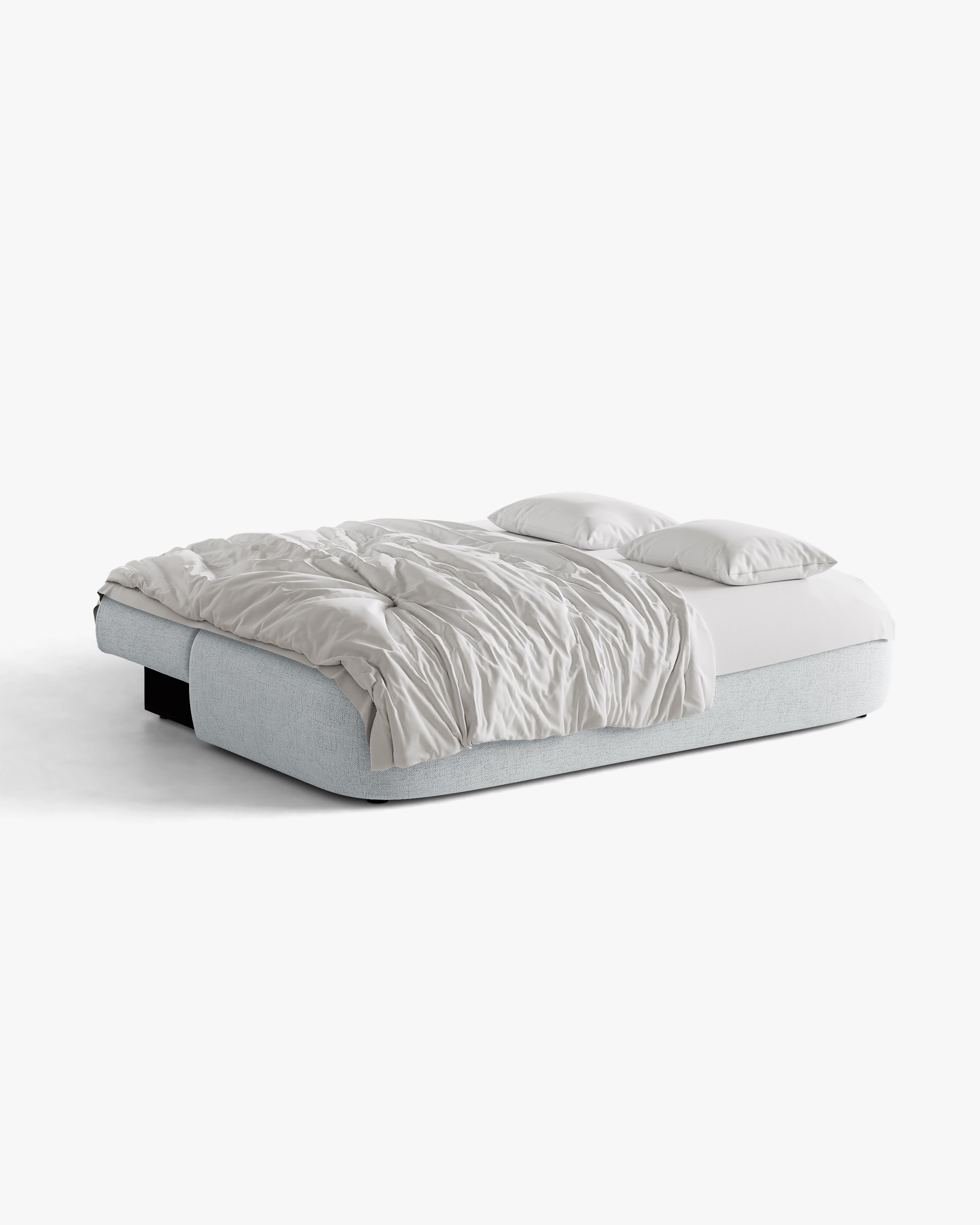 Sofa voor 3 personen met slaapfunctie HENA lichtgrijs