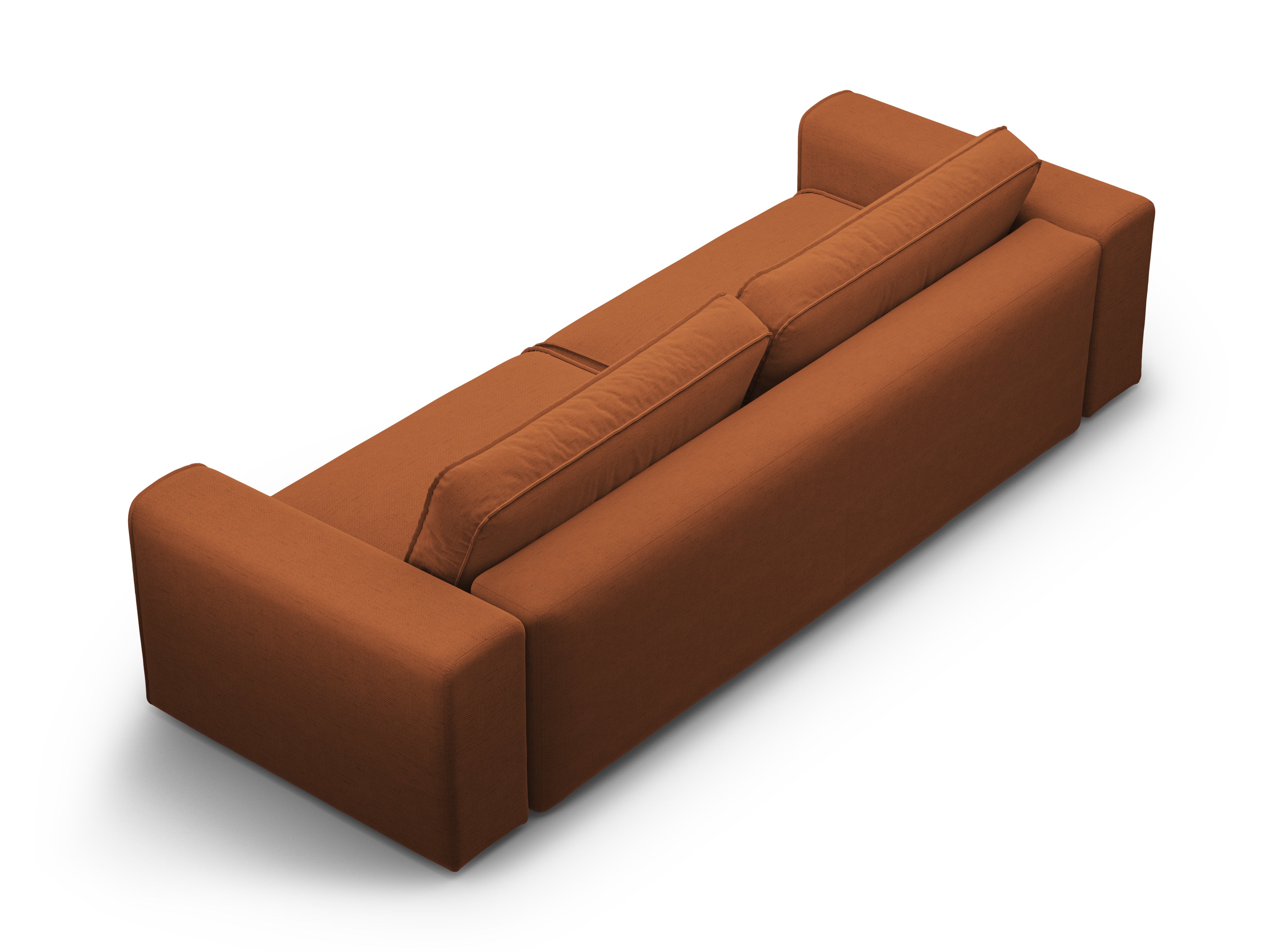 3-seater sofa with sleeping function VICTOR brick chenille