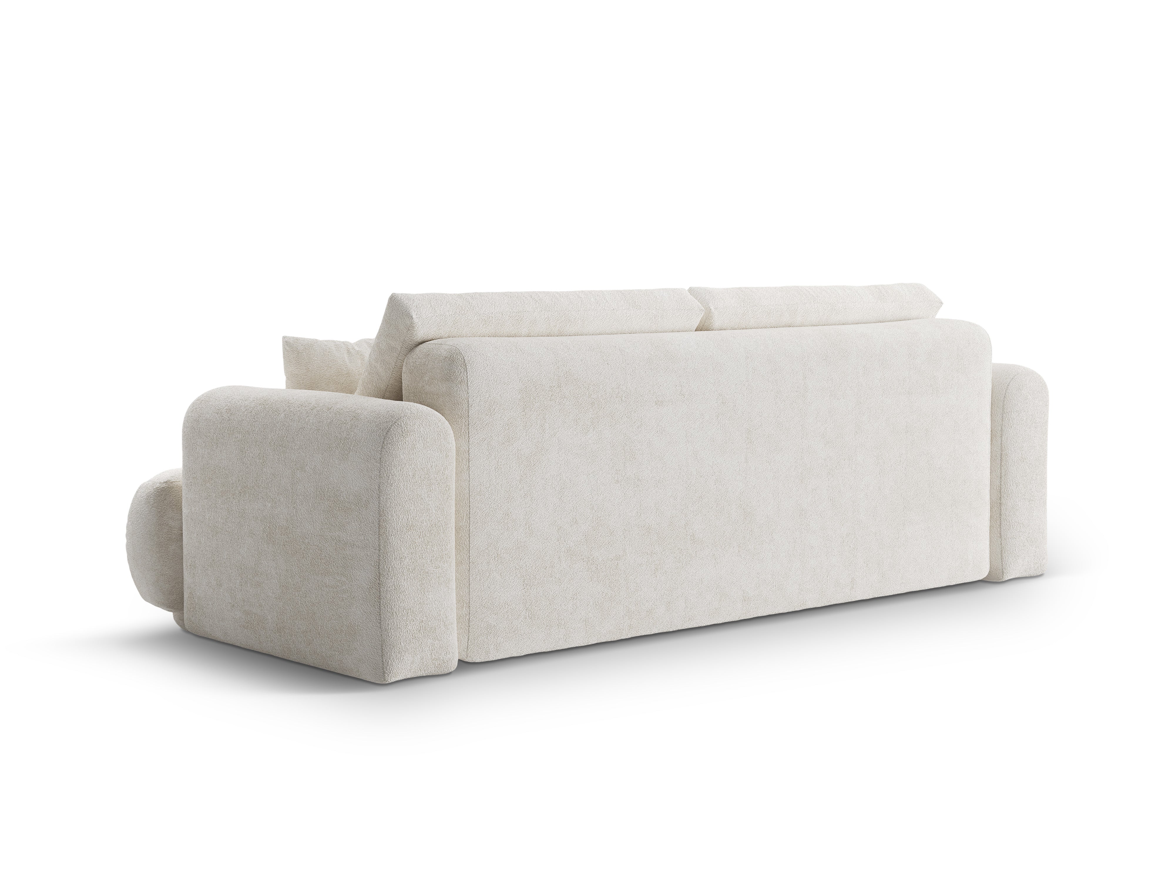 Sofa mit Schlaffunktion Ella Light Beige Boucle