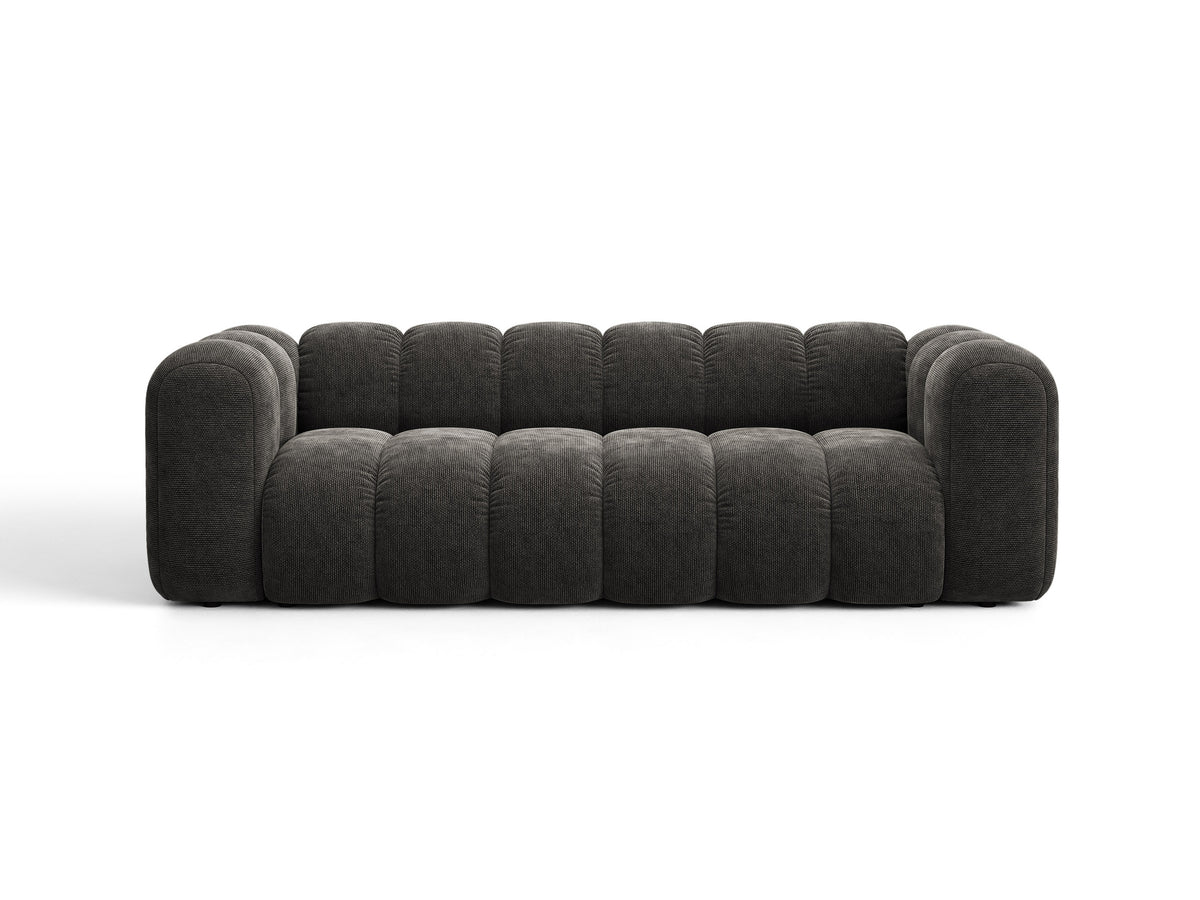 Sofa 3-osobowa z funkcją spania LUPINE szary szenil – Micadoni