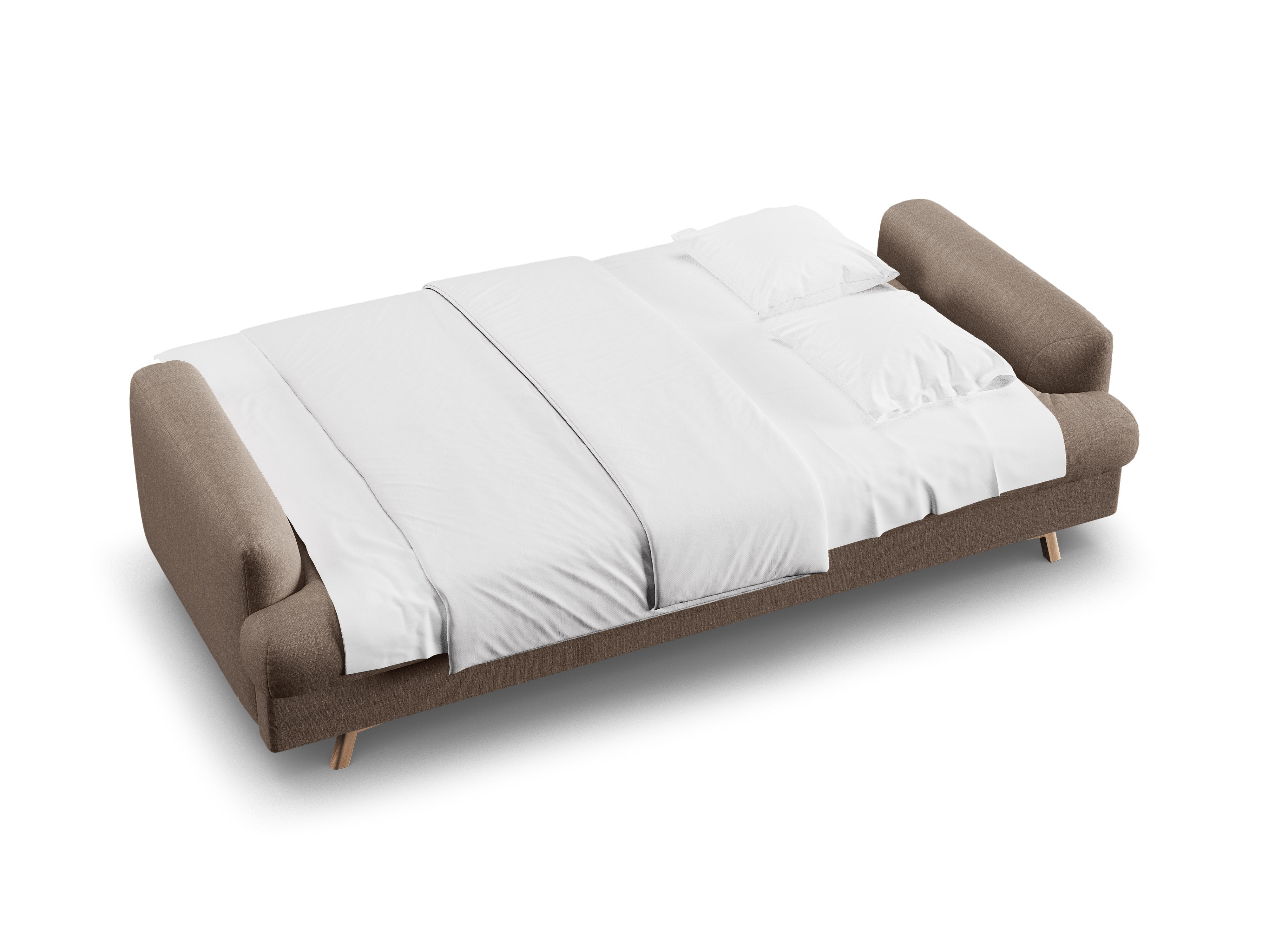 Sofa 3-zits met slaapfunctie NAOMI cappuccino