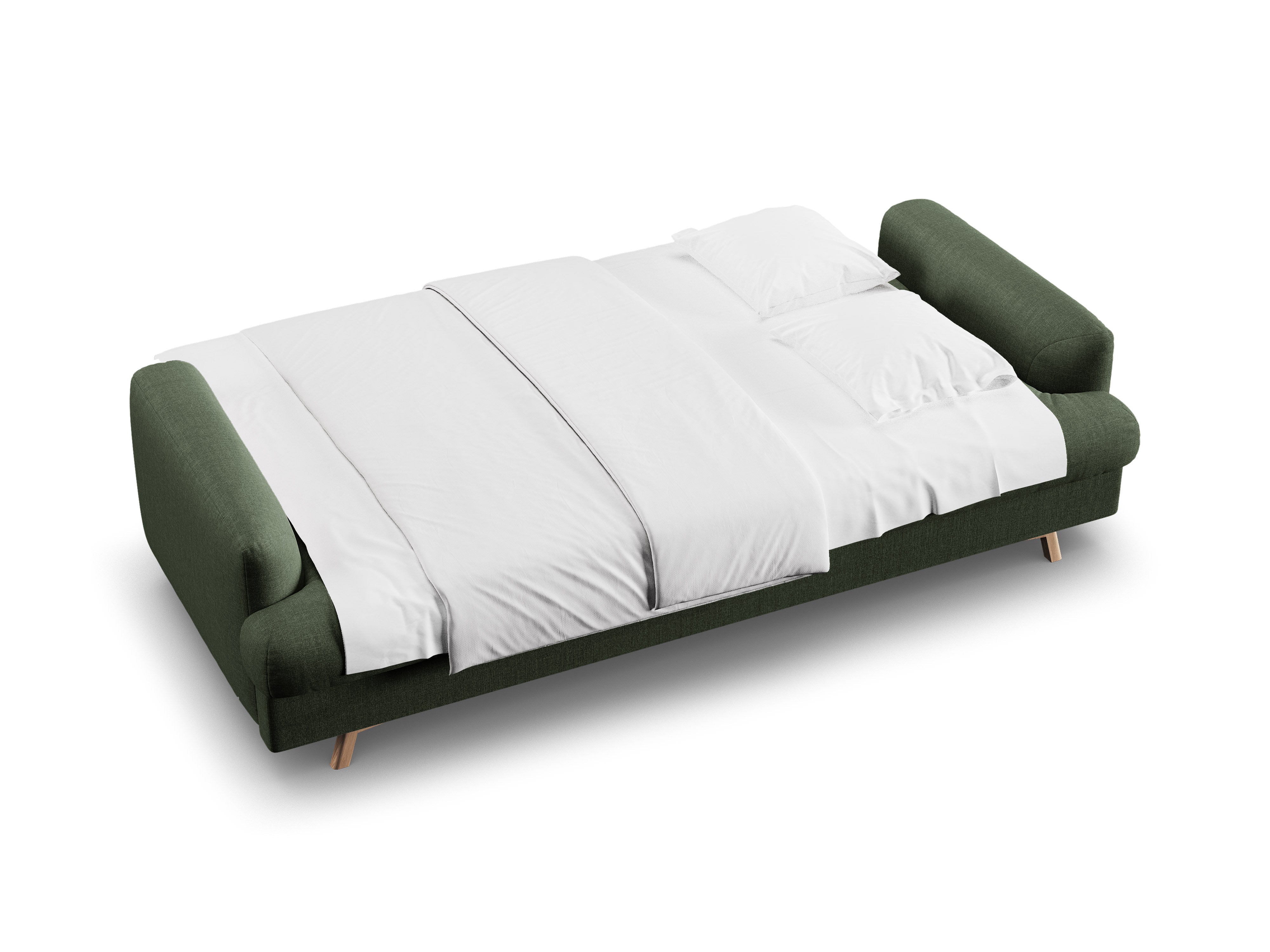 Sofa 3-zits met slaapfunctie NAOMI mosgroen