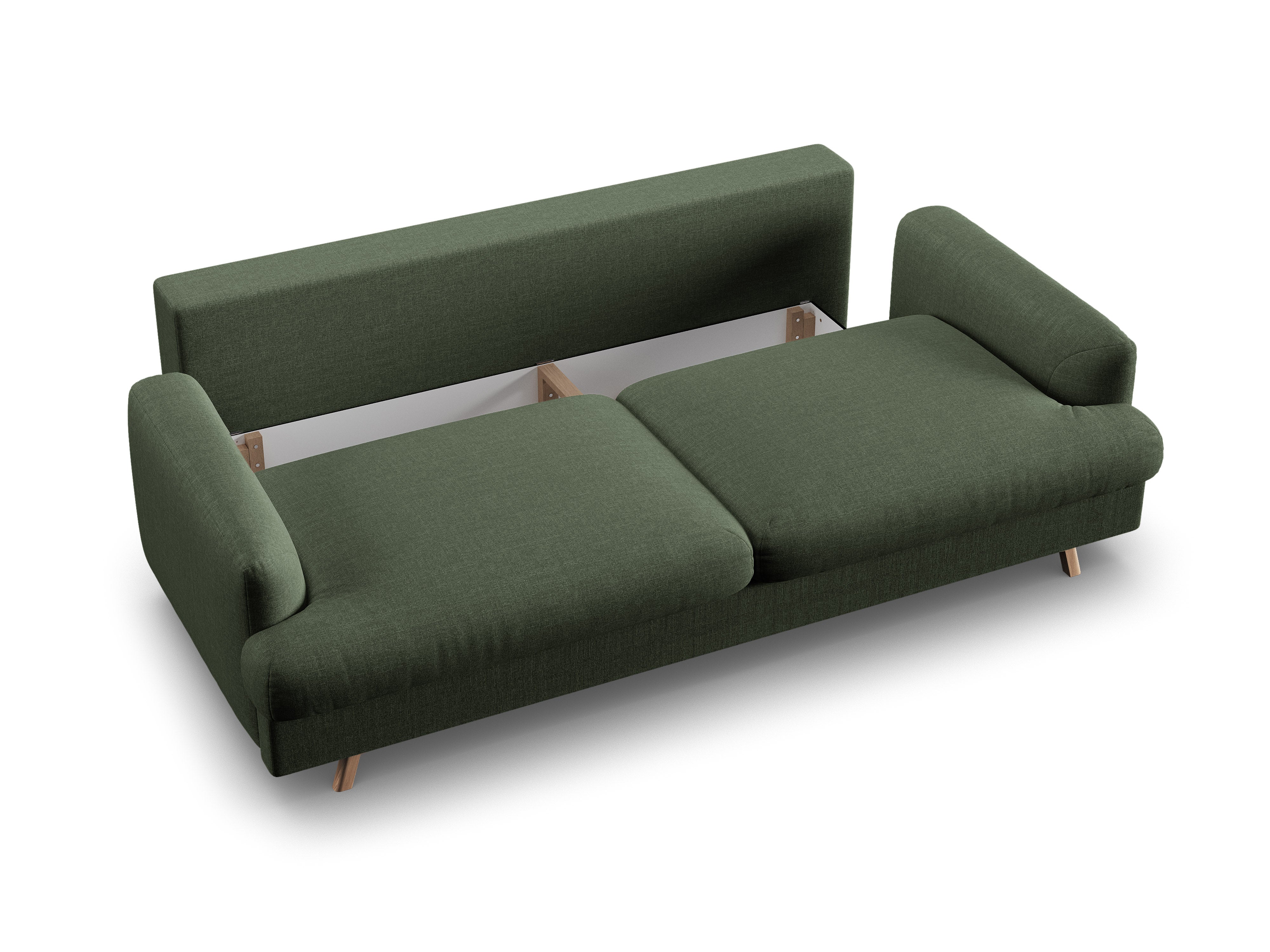 Sofa 3-zits met slaapfunctie NAOMI mosgroen