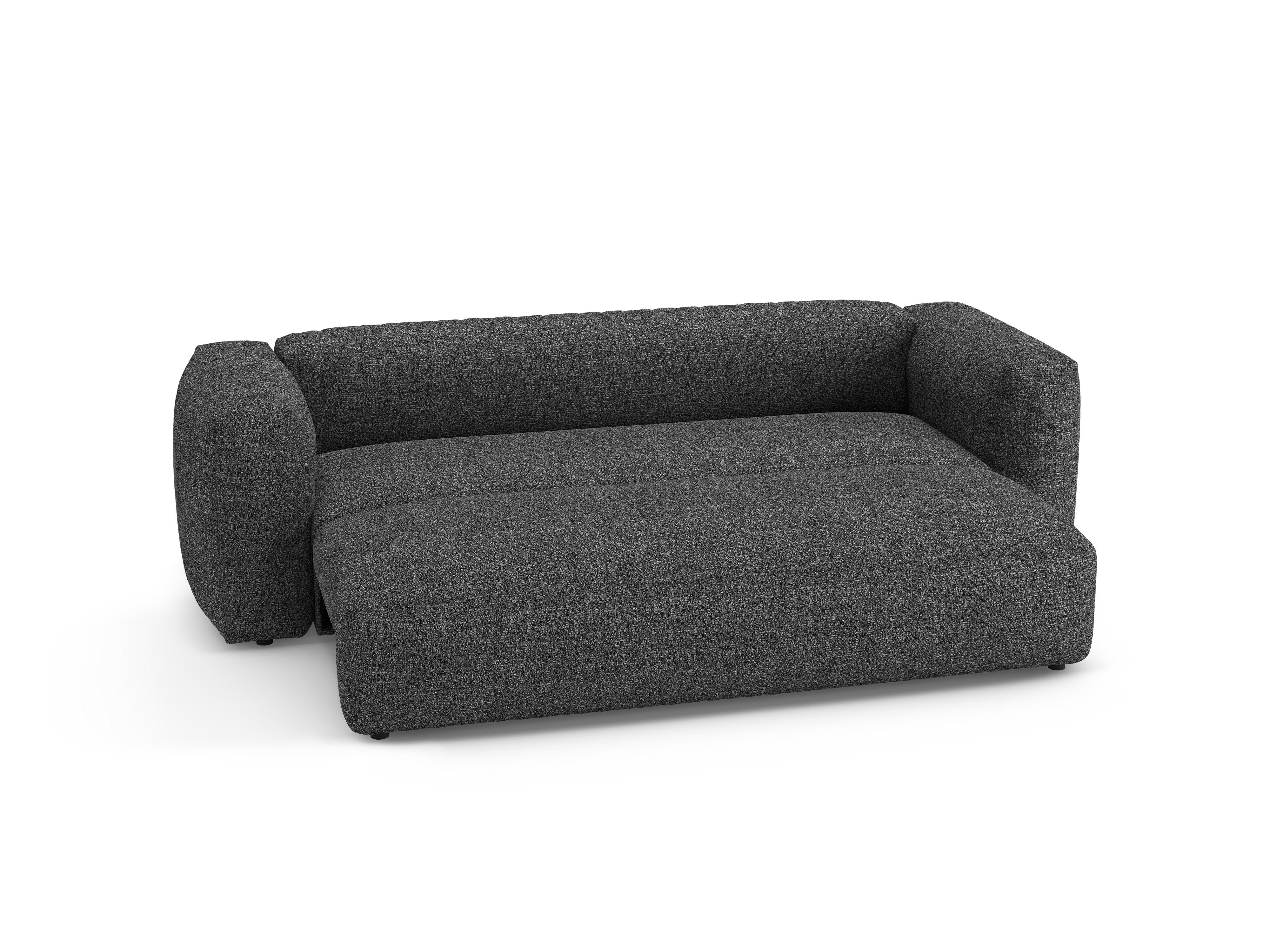 MARTINA 3-Seater Sofa with Sleeping Function in Anthracite Boucle