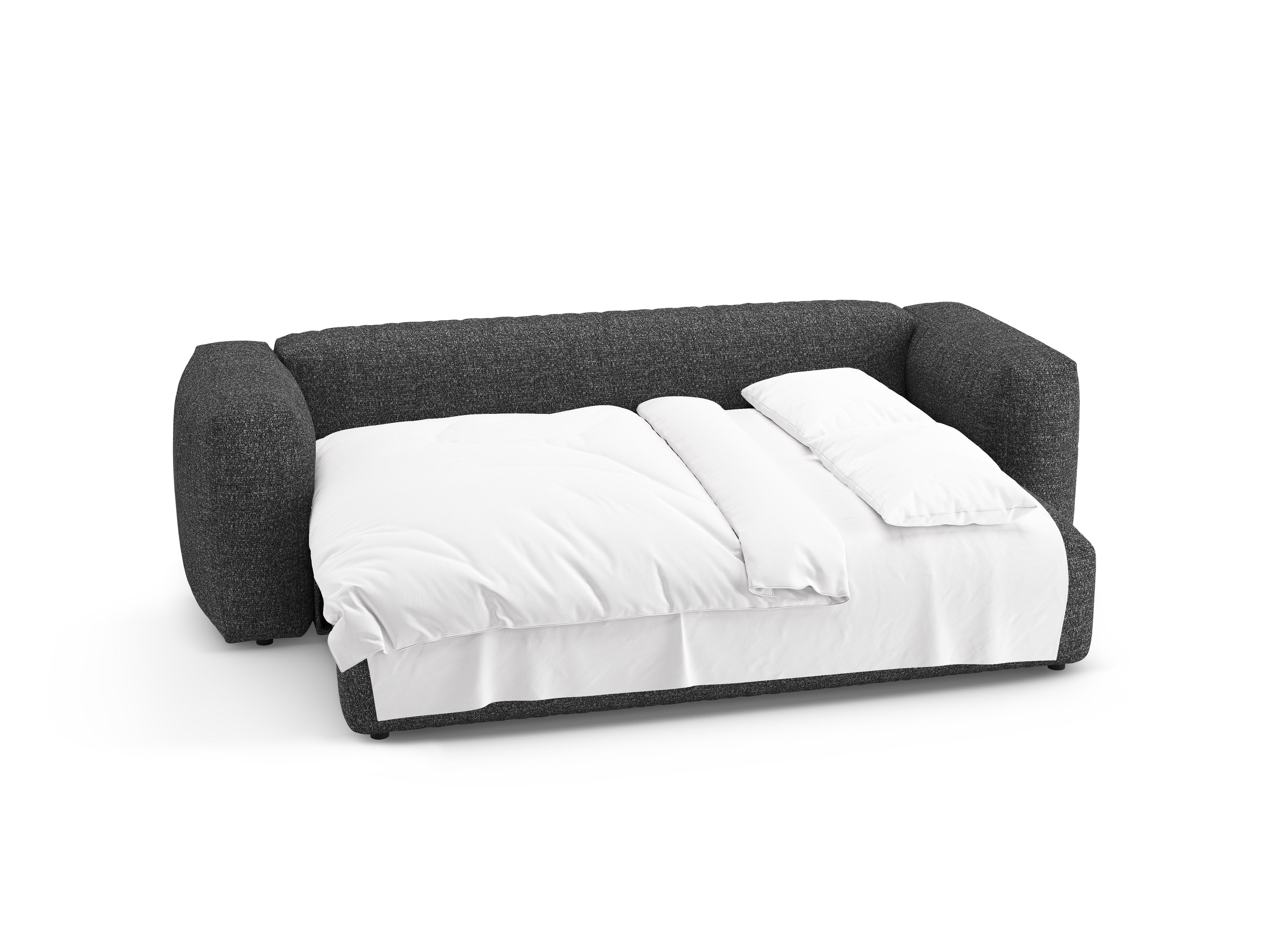 MARTINA 3-Seater Sofa with Sleeping Function in Anthracite Boucle