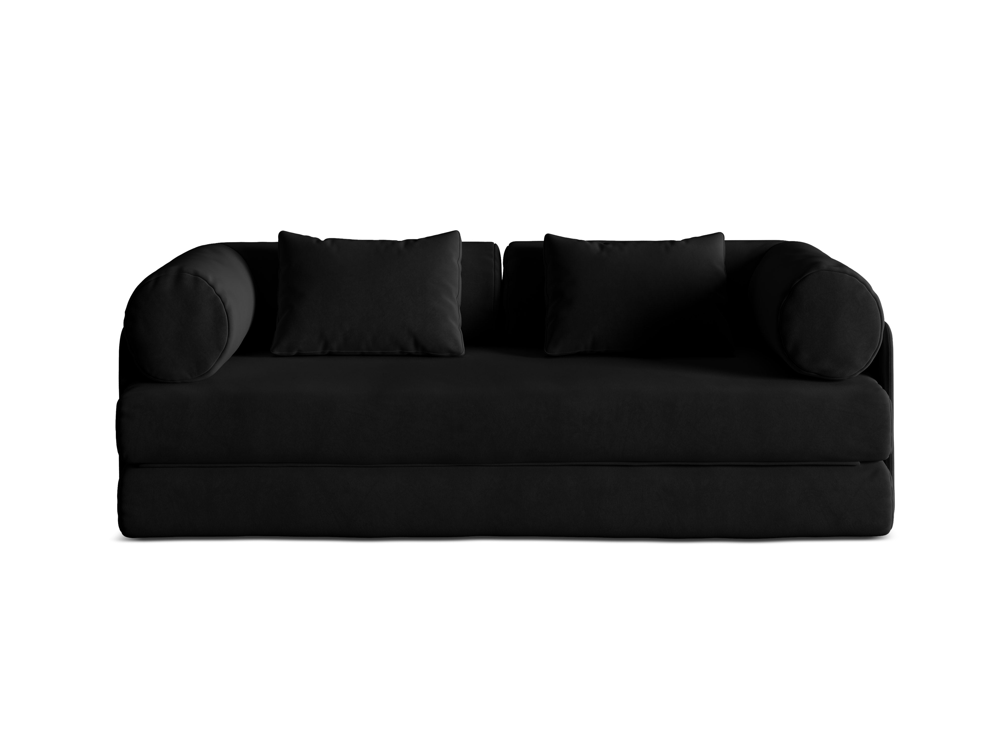 Sofa DREAMY 3-Sitzer mit Schlaffunktion schwarz