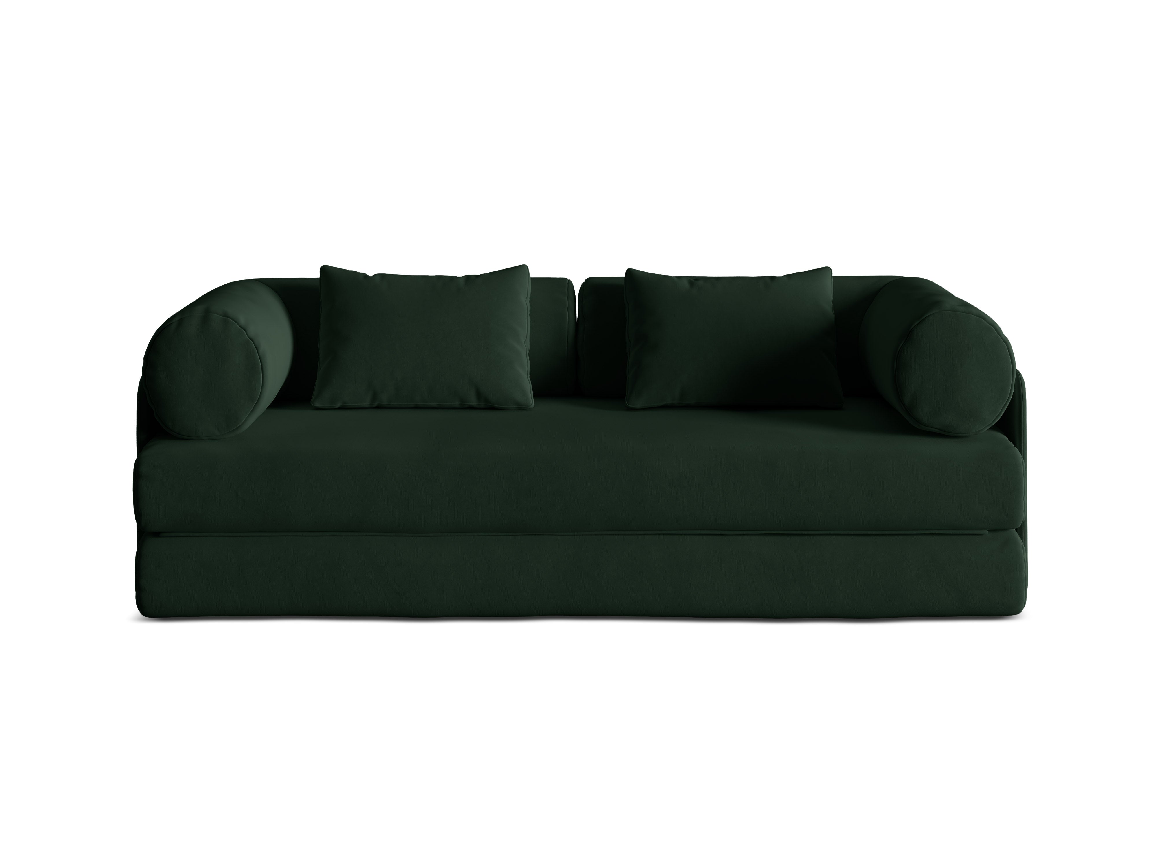 Sofa DREAMY 3-Sitzer mit Schlaffunktion in Flaschengrün