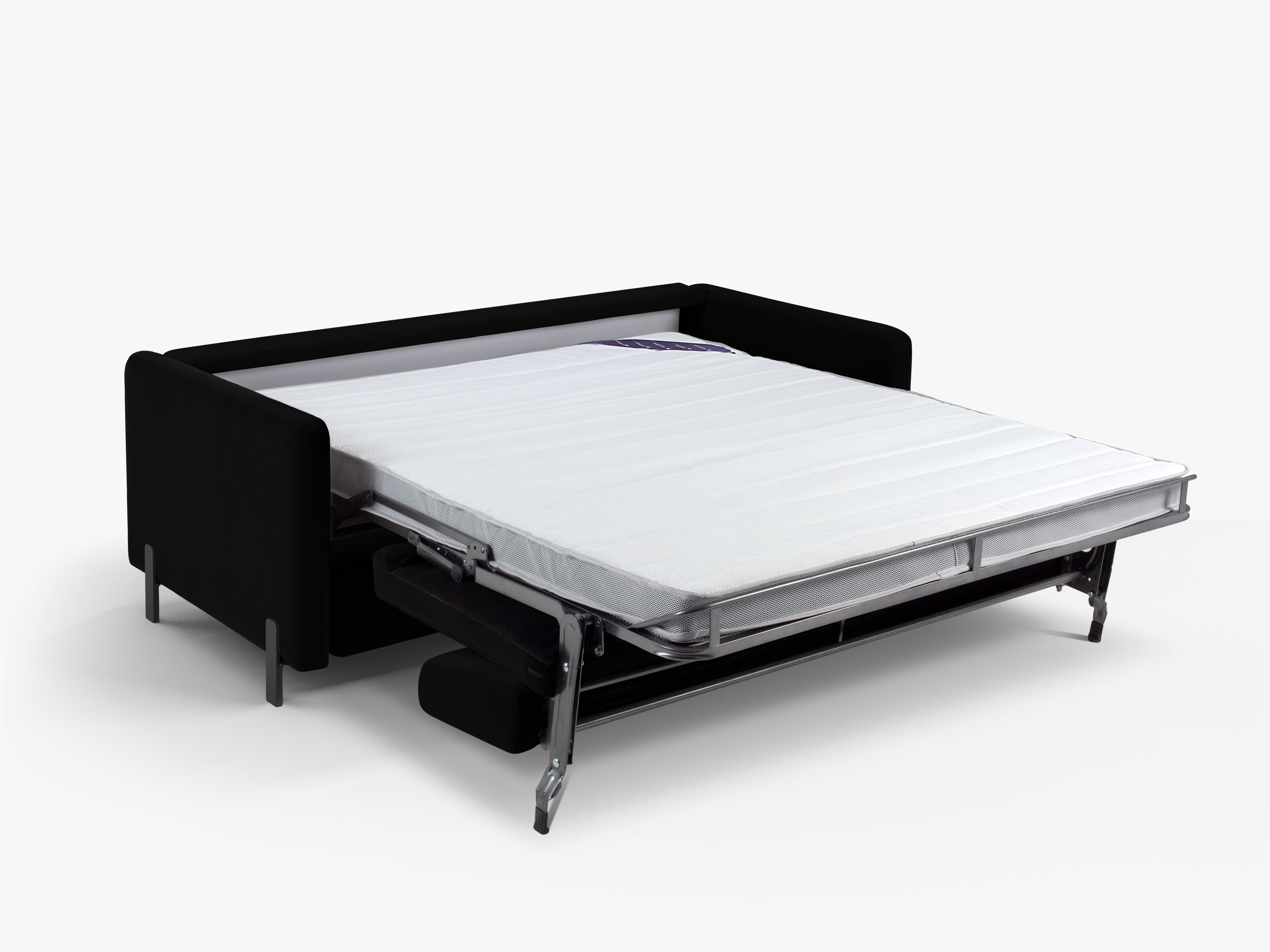 Sofa van fluweel voor 3 personen met slaapfunctie GLORIA zwart