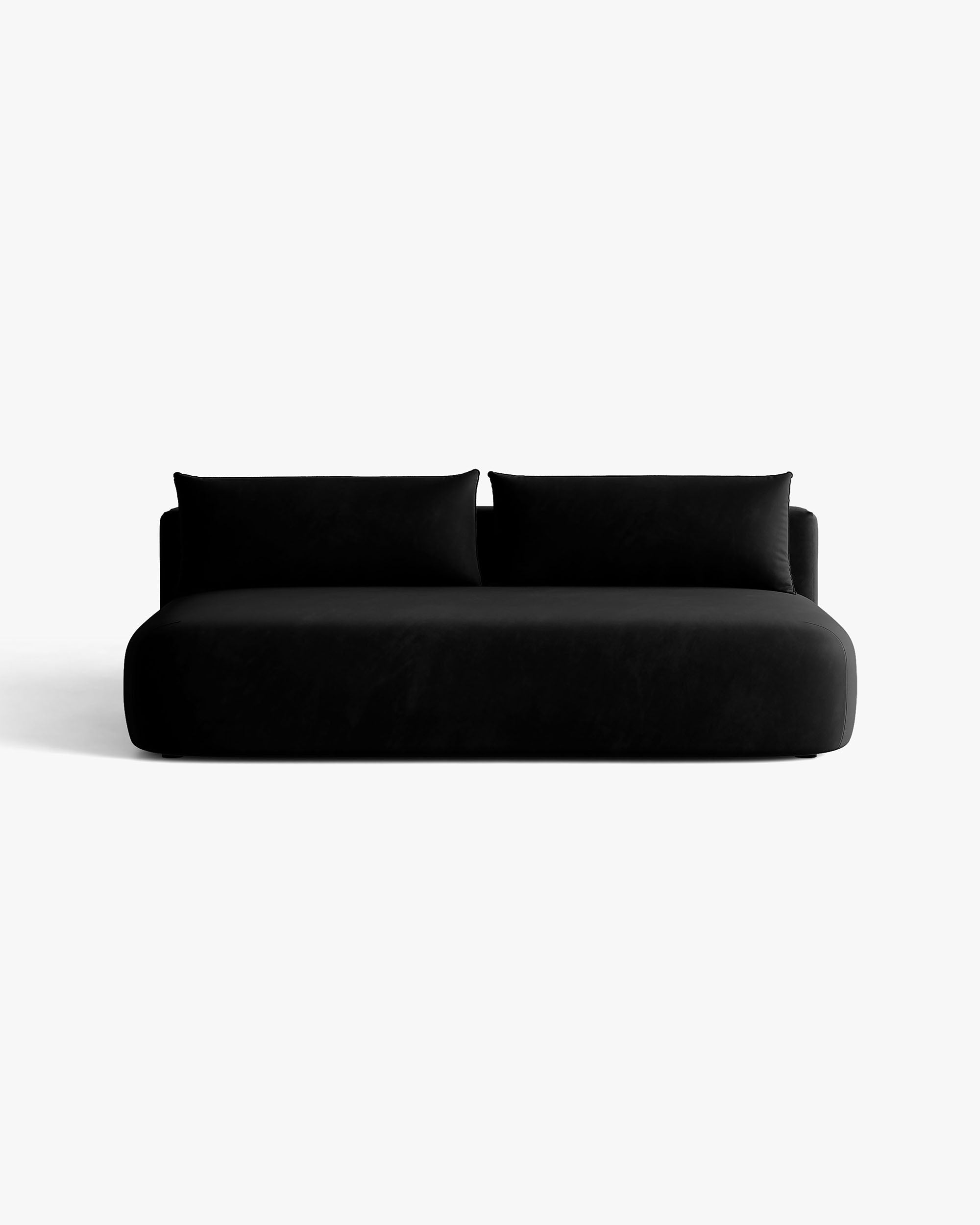 3-zits fluwelen sofa met slaapfunctie HENA zwart
