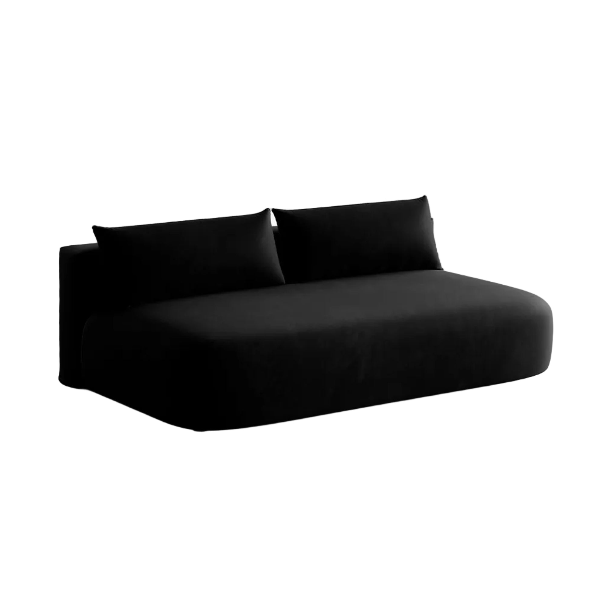 3-zits fluwelen sofa met slaapfunctie HENA zwart