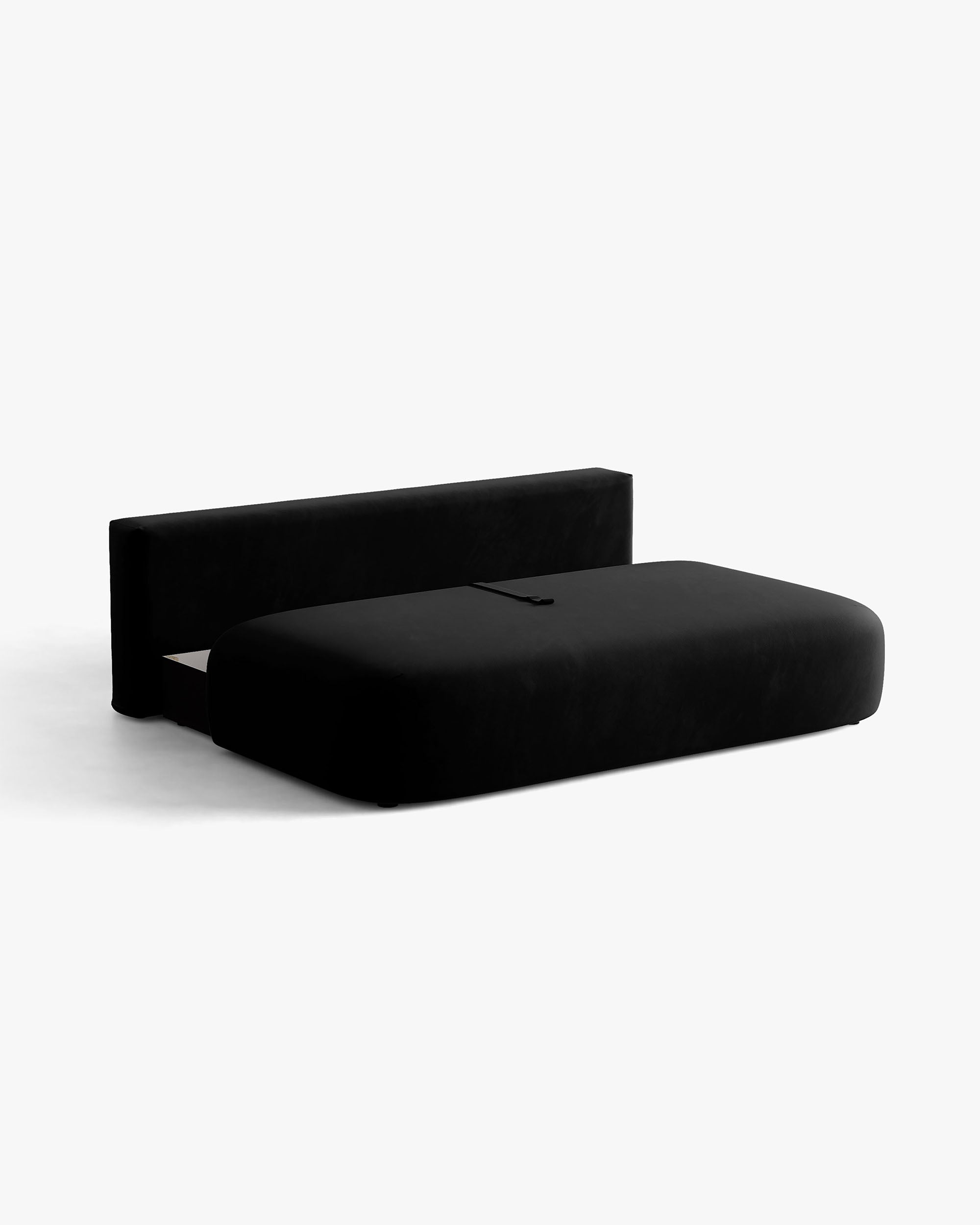 3-zits fluwelen sofa met slaapfunctie HENA zwart