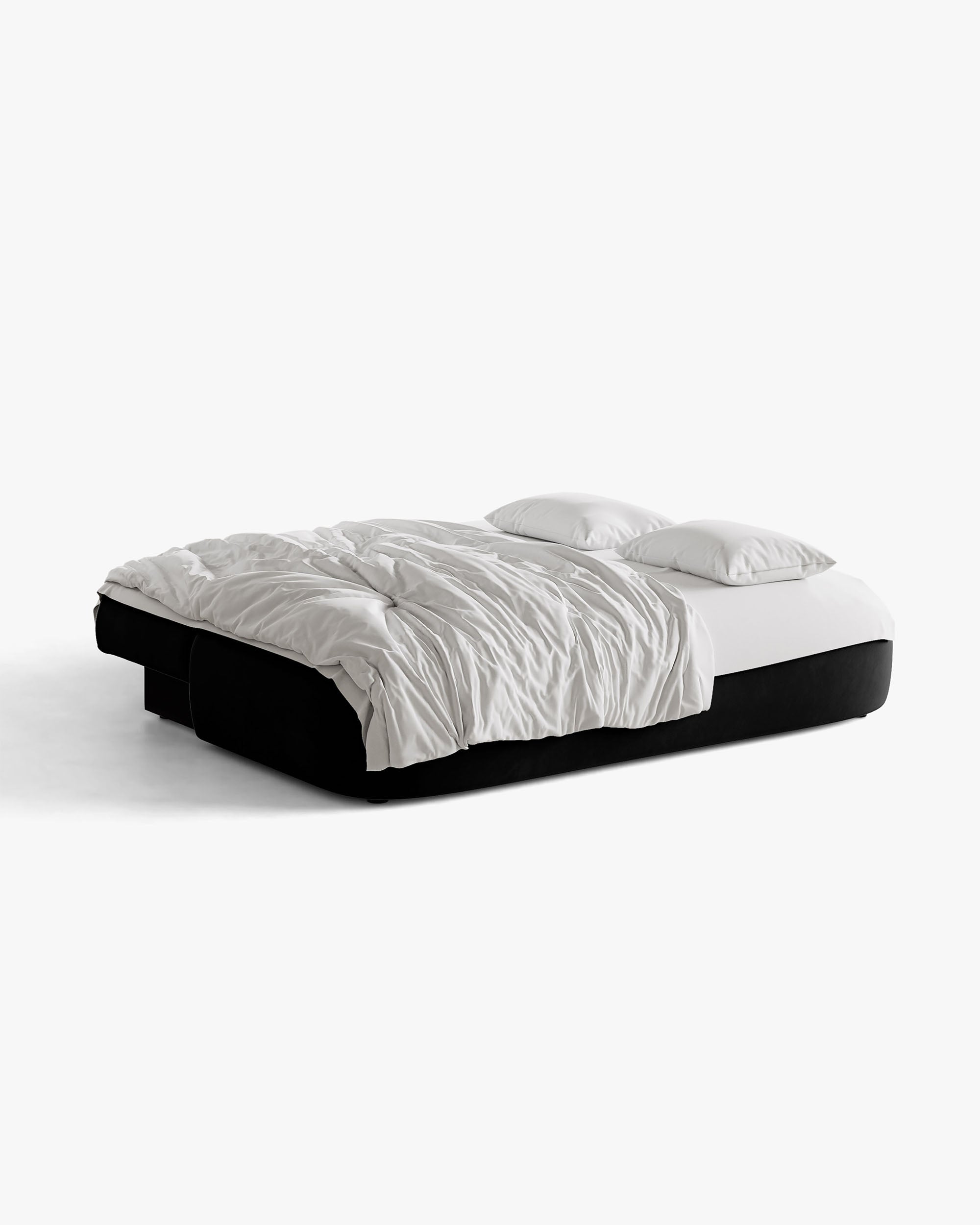 3-zits fluwelen sofa met slaapfunctie HENA zwart