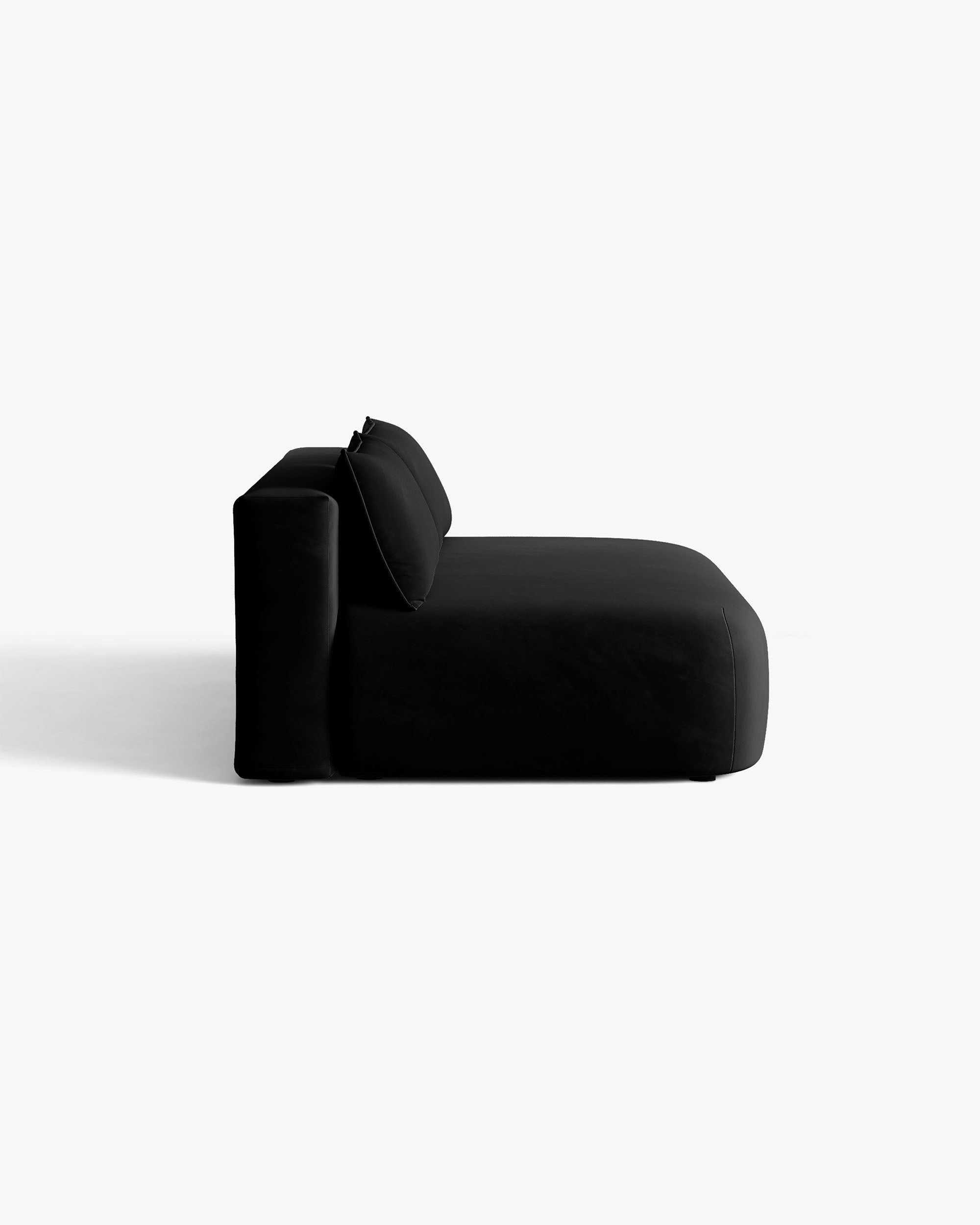 3-zits fluwelen sofa met slaapfunctie HENA zwart