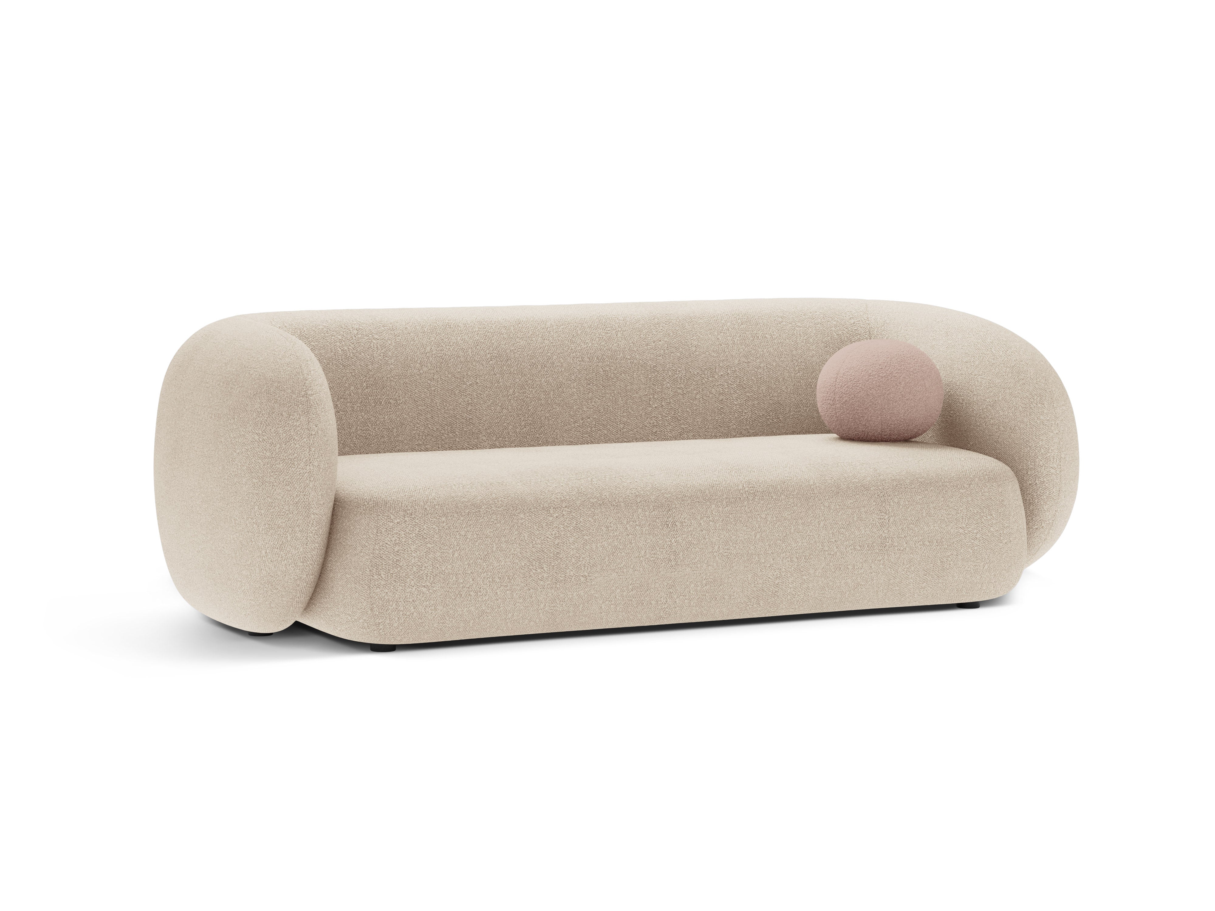 Sofa 3-osobowa KATE beżowy boucle – Micadoni