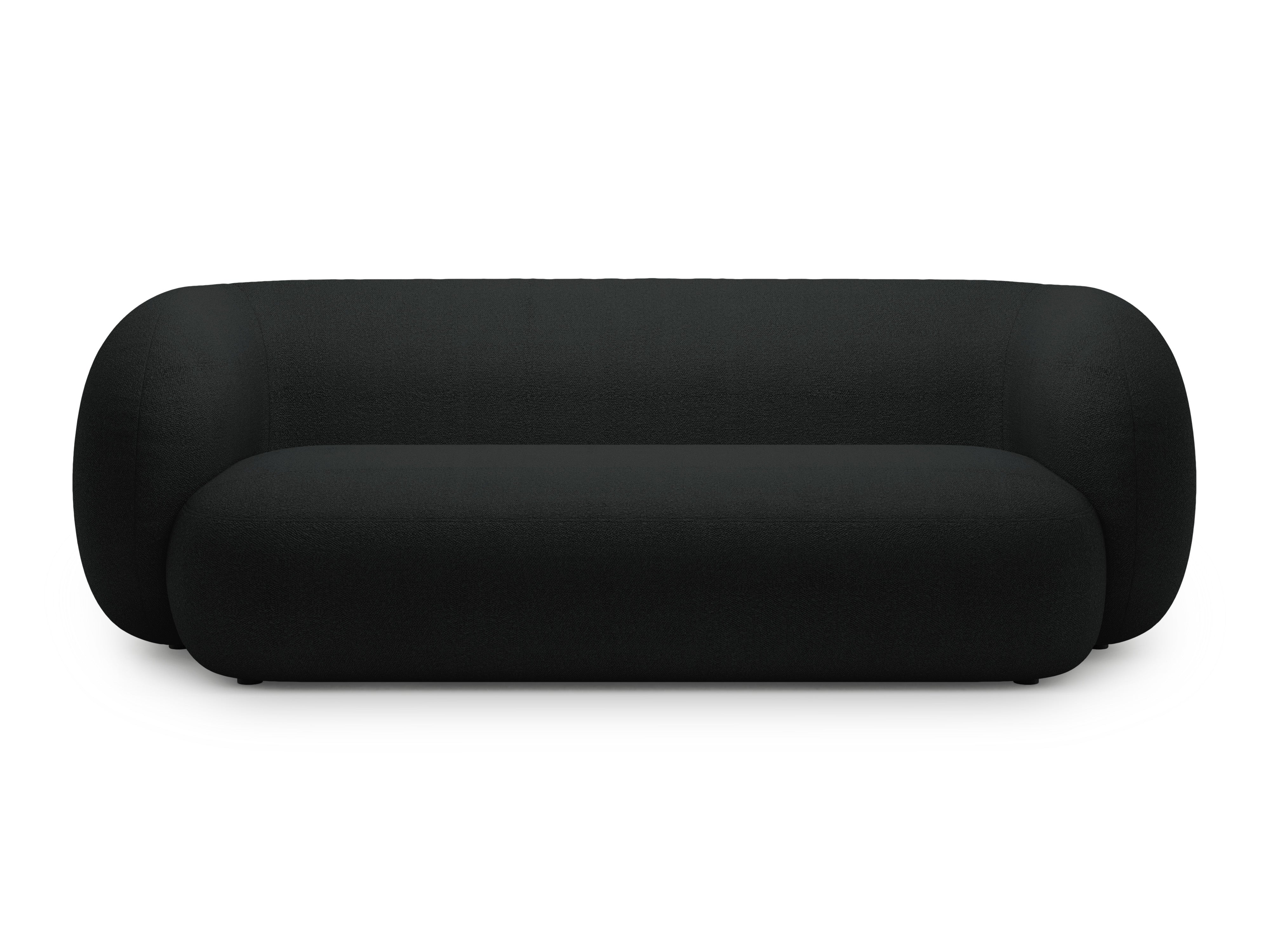 3-seater Sofa KATE black boucle