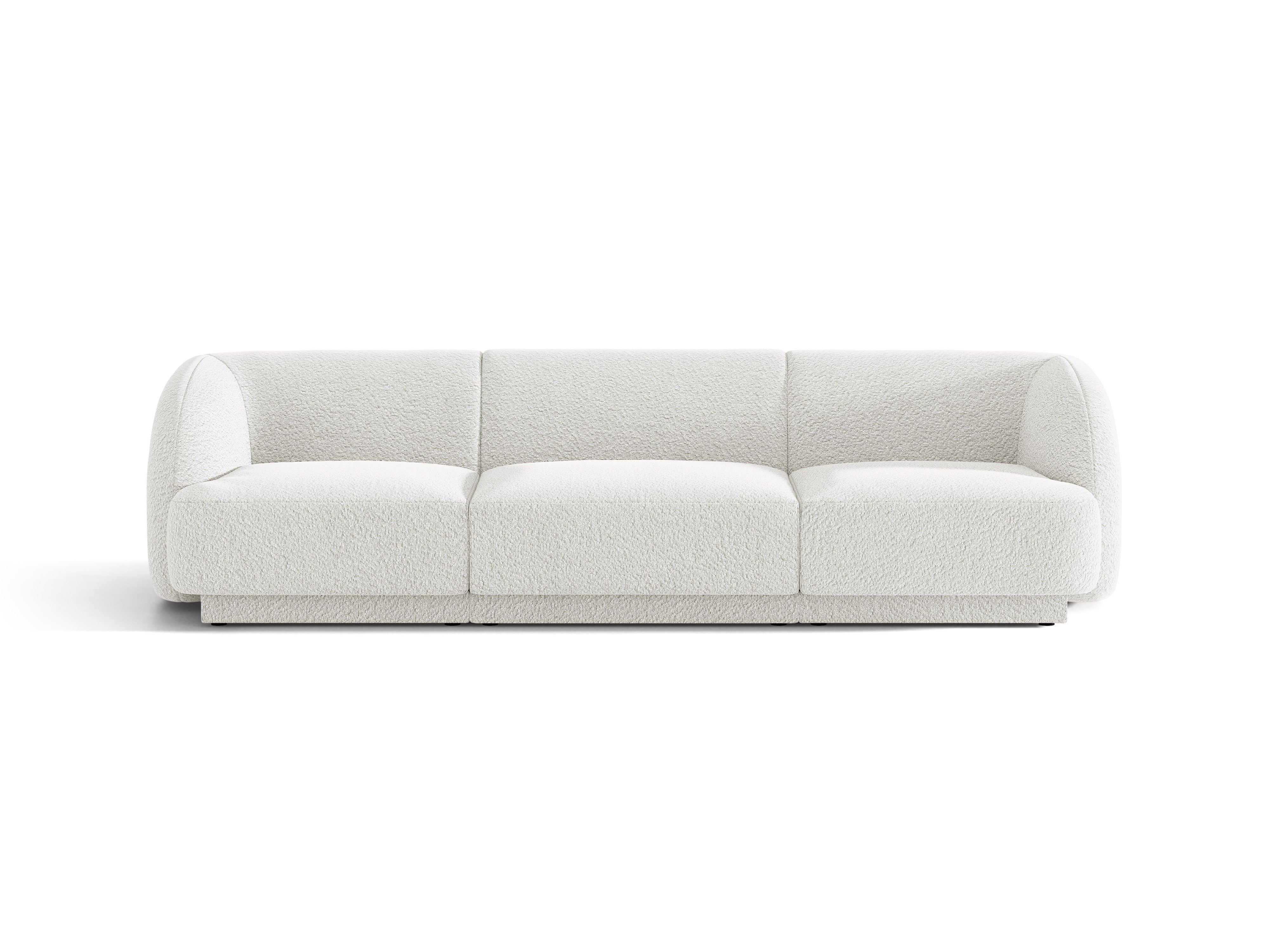 Sofa 3-zits MILEY wit boucle