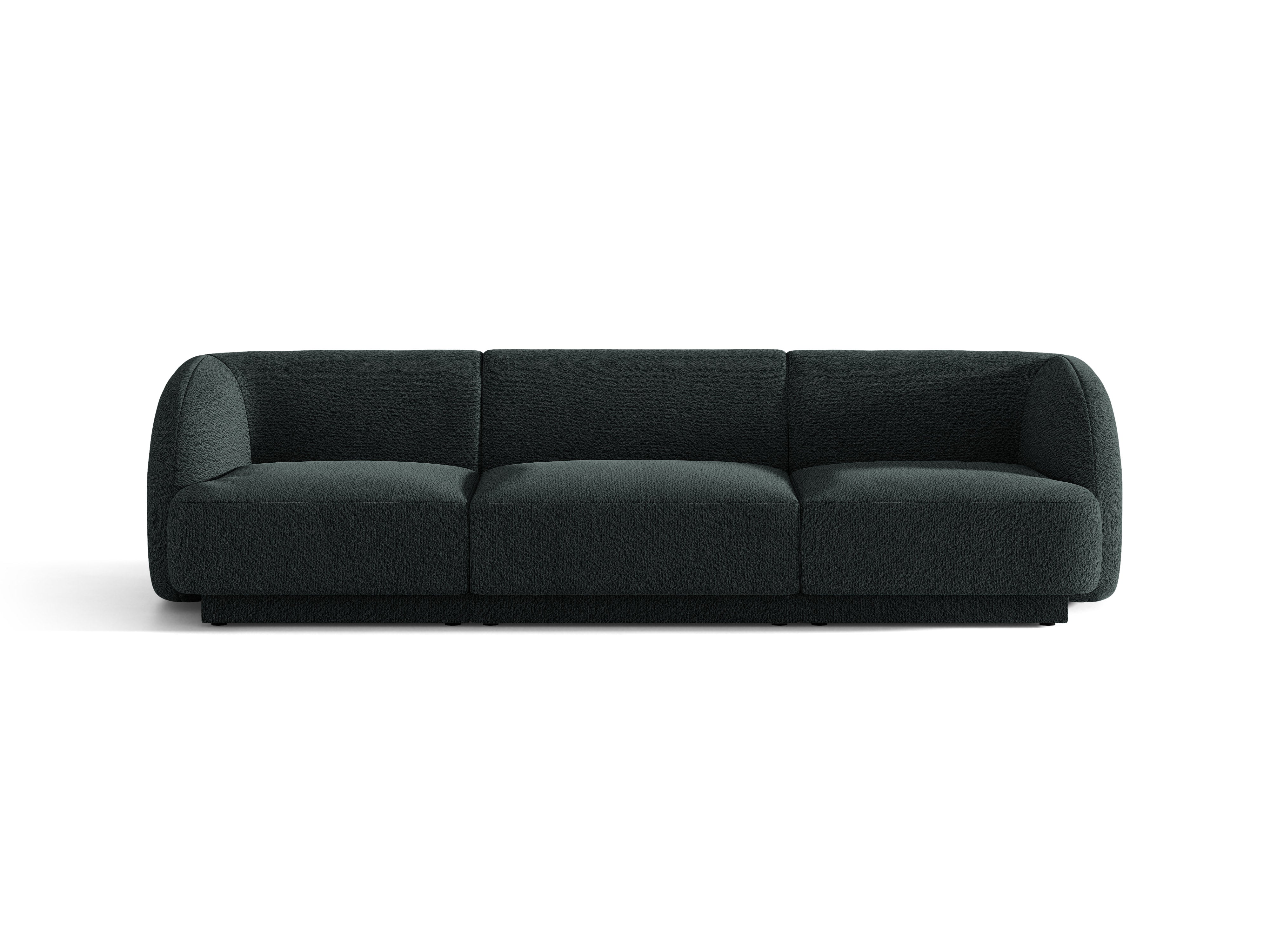 Sofa 3-zits MILEY zwart boucle