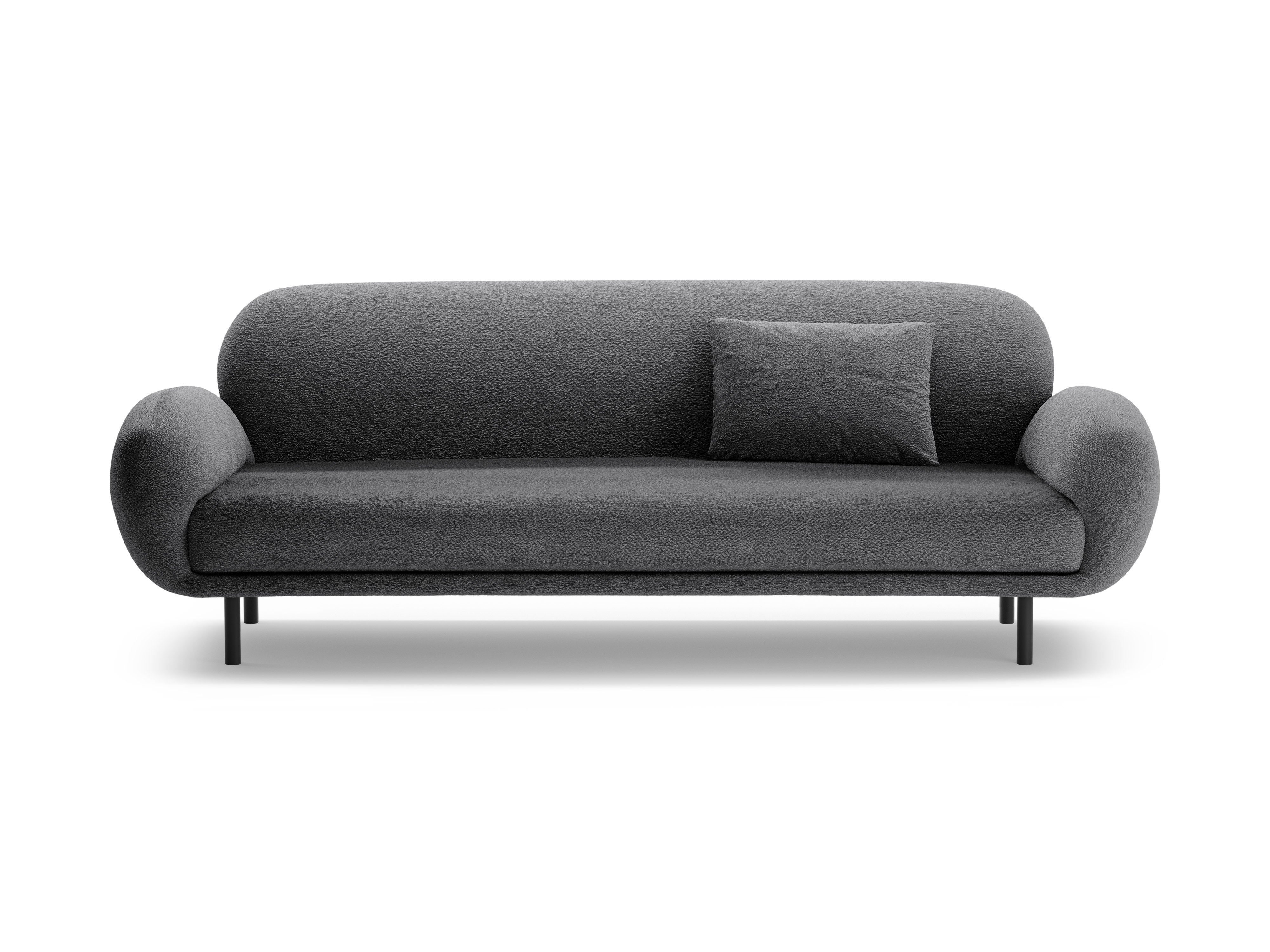 Sofa 3-zits POPPY donkergrijze boucle