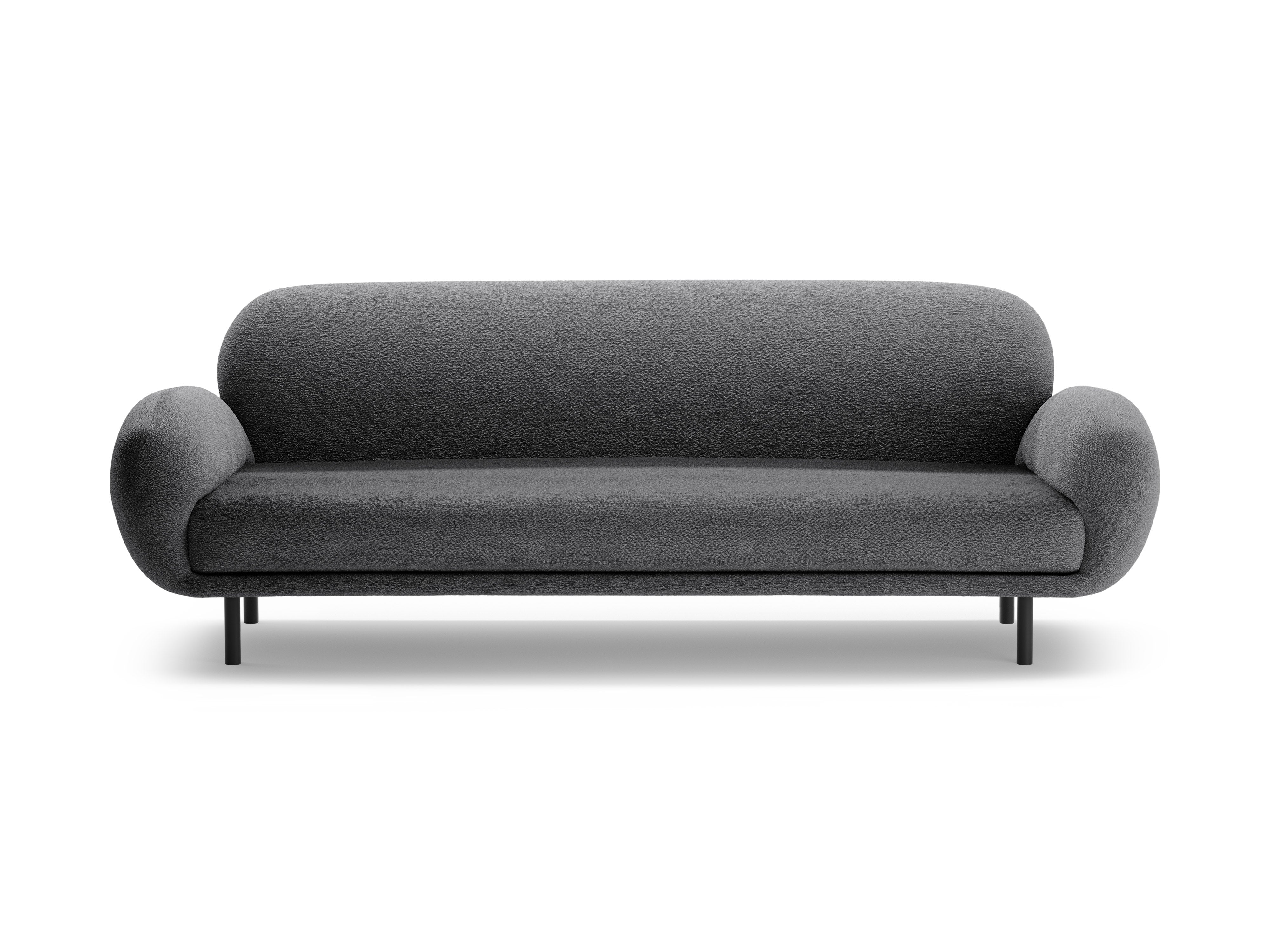 Sofa 3-zits POPPY donkergrijze boucle