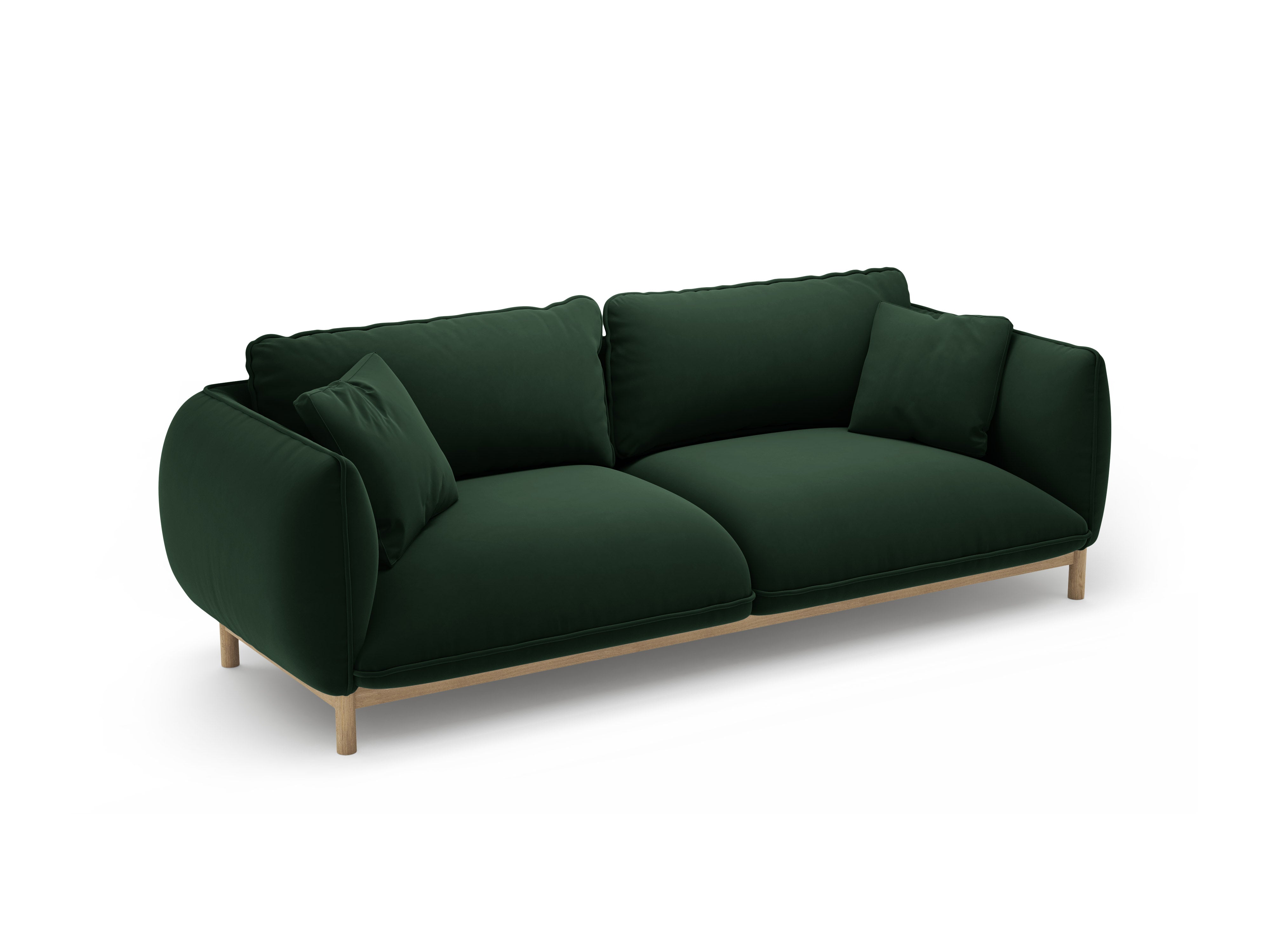Velvet 3-Seater Sofa ADA Bottle Green
