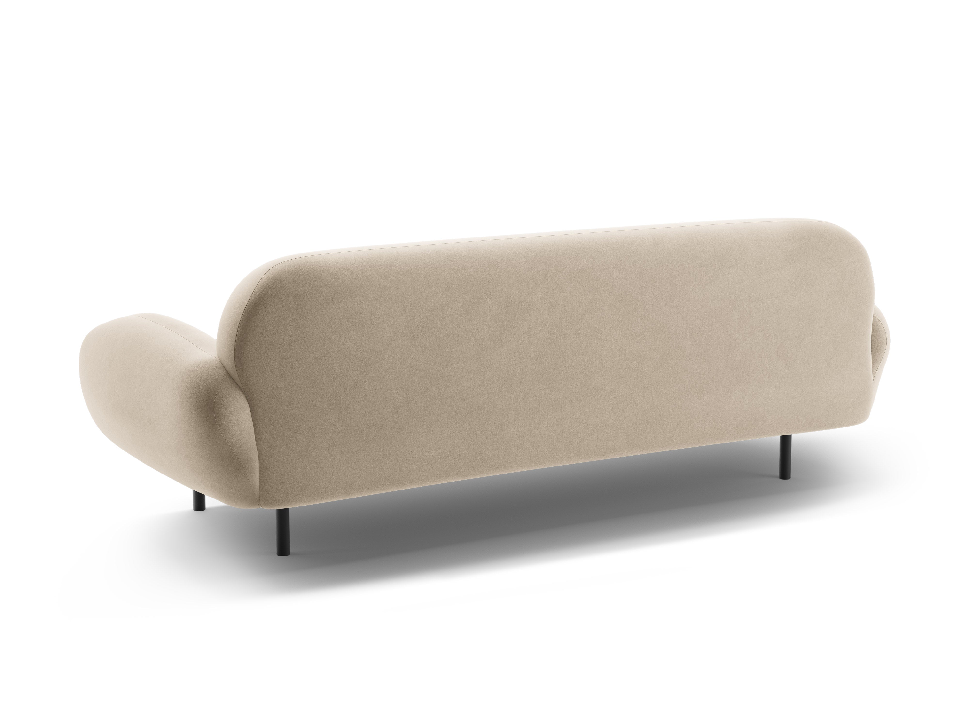 Velvet 3-Seater Sofa POPPY ecru