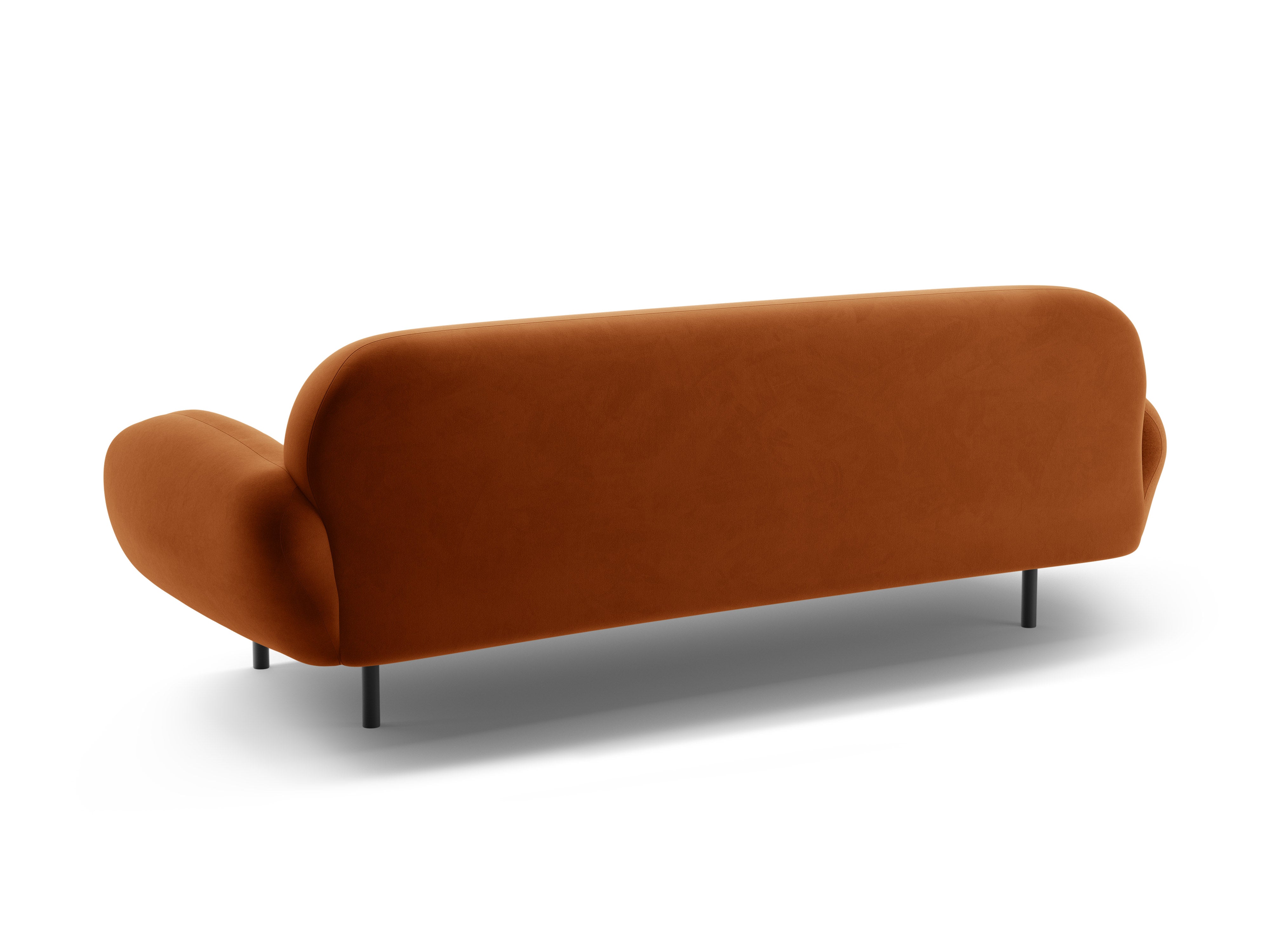 Sofa van fluweel 3-zits POPPY terracotta