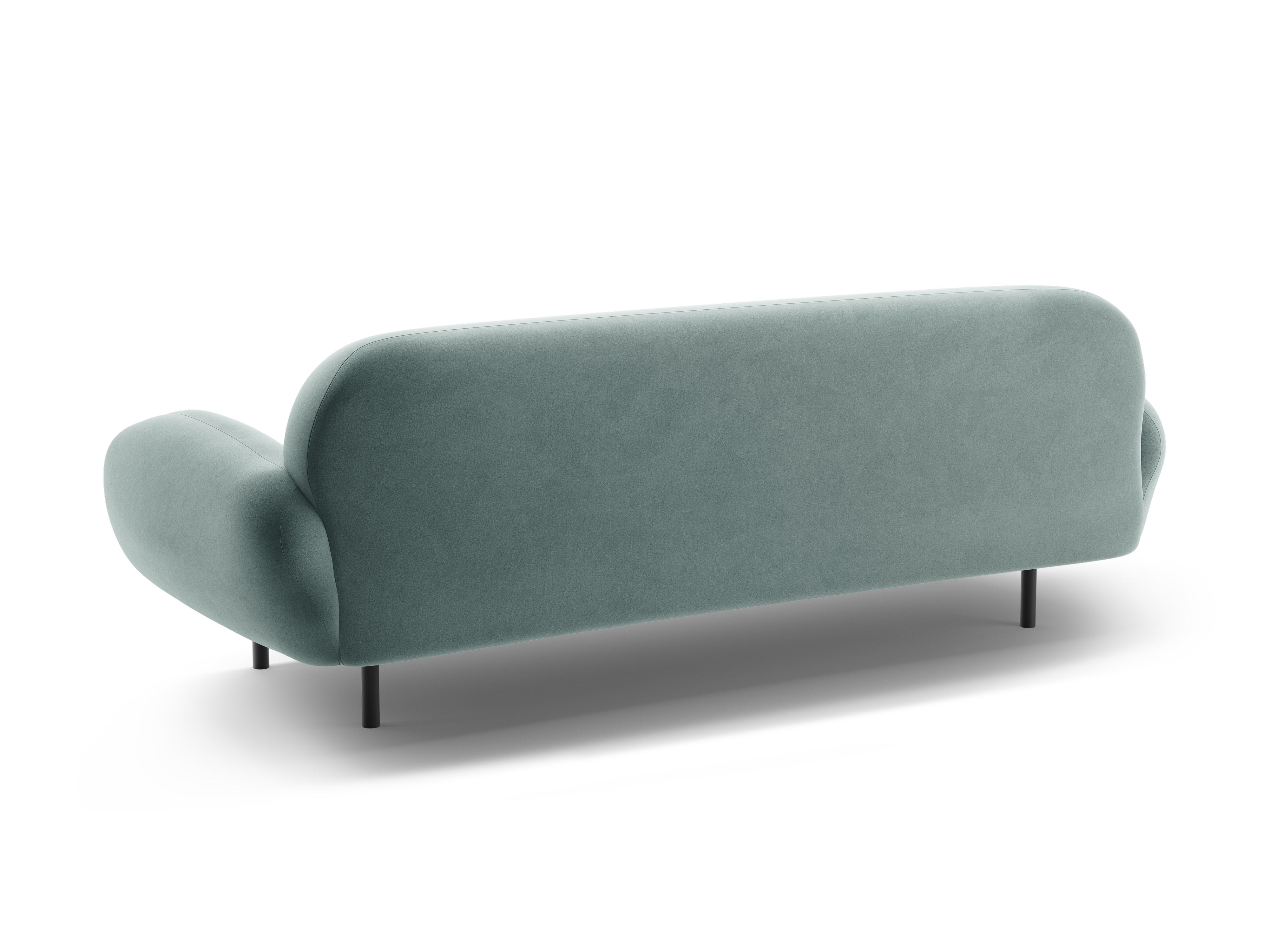Sofa van fluweel 3-zits POPPY lichtblauw