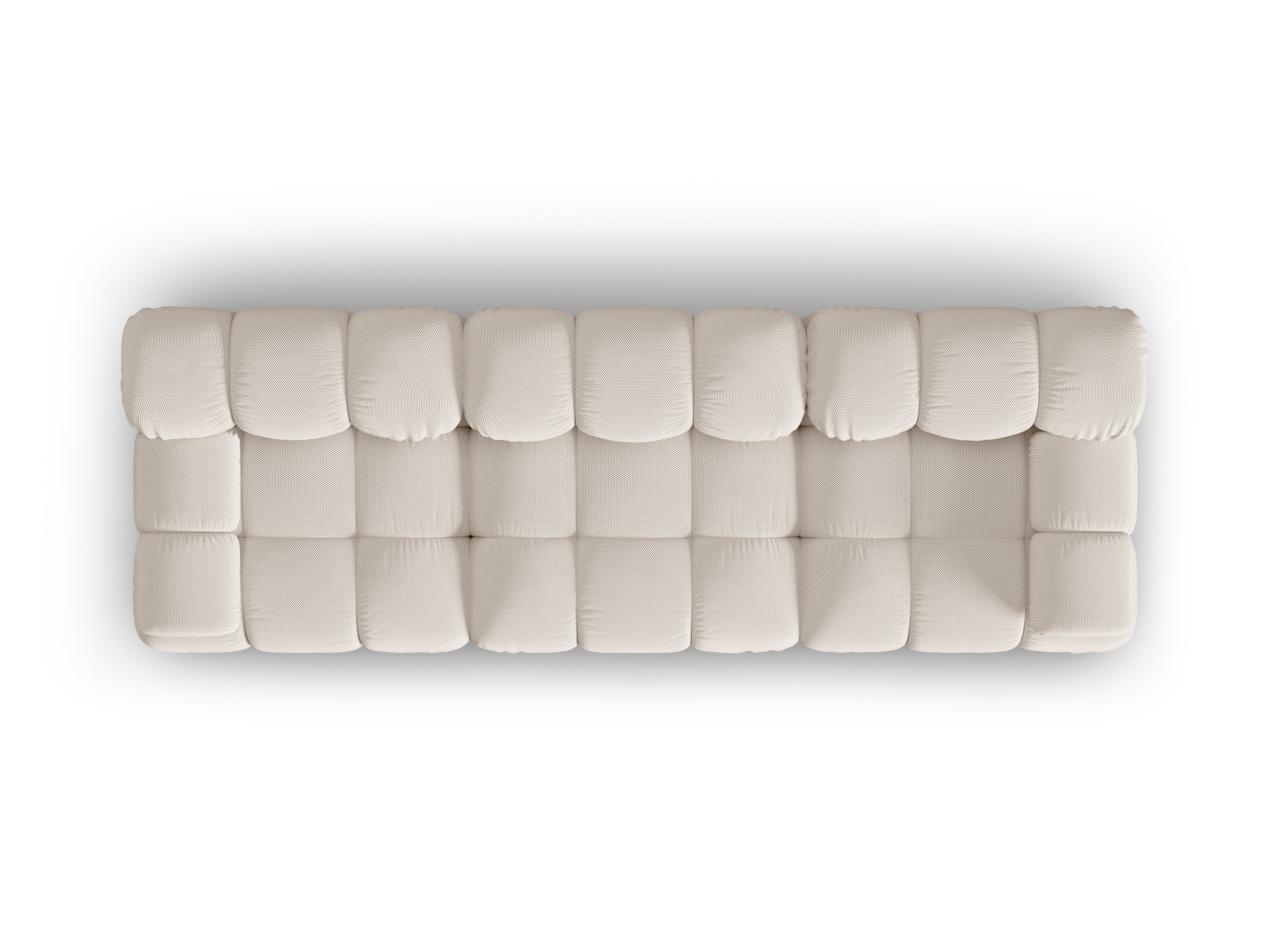 Modulaire 3-zitsbank BELLIS in beige 3D-stof