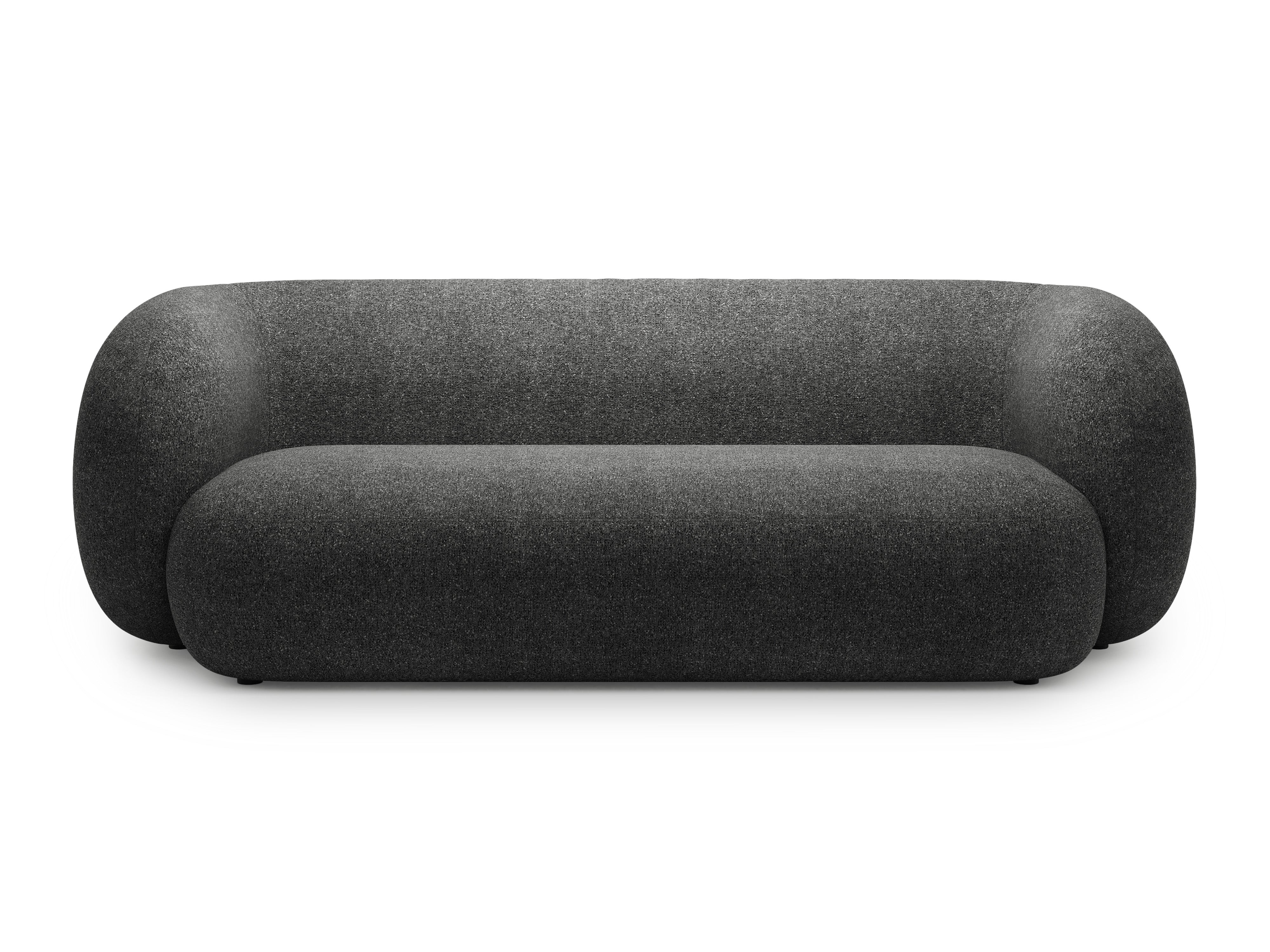 3-seater Sofa KATE dark gray mélange
